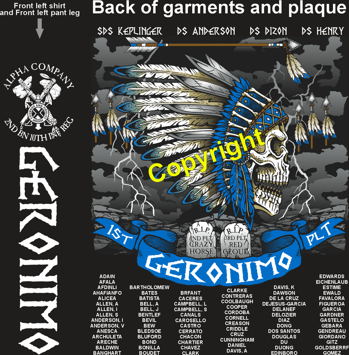 ALPHA 2-10 GERONIMO GRADUATING DAY 11-19-26 PRE ORDERS