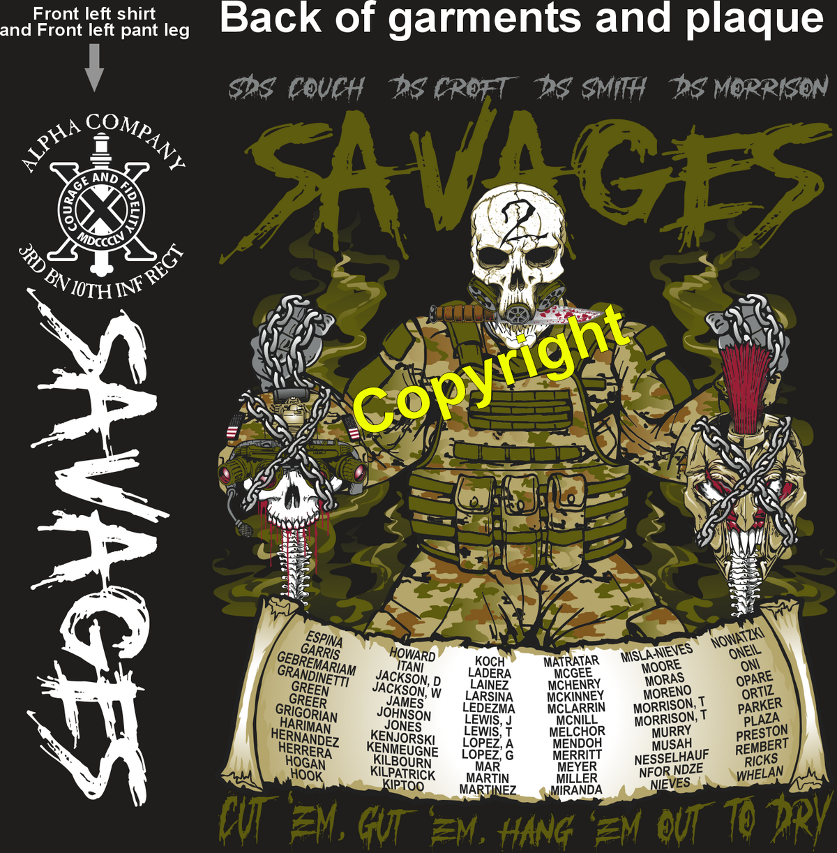 ALPHA 3-10 SAVAGES GRADUATING DAY 11-20-25 PRE ORDER