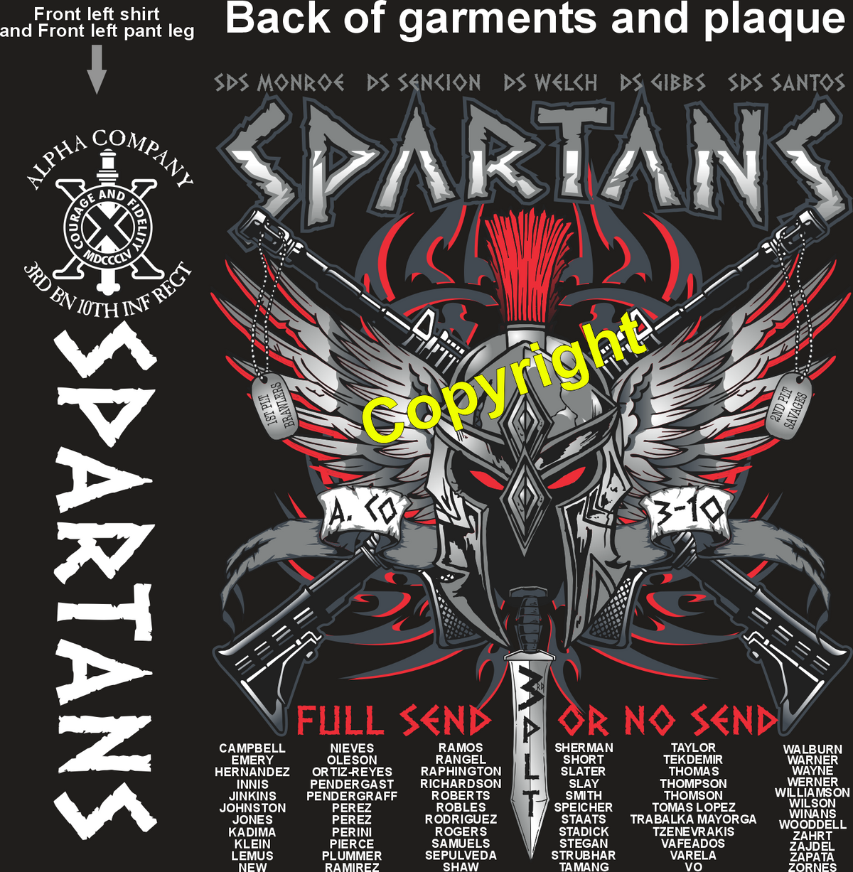 ALPHA 3-10 SPARTANS GRADUATING DAY 6-11-26 PRE ORDER