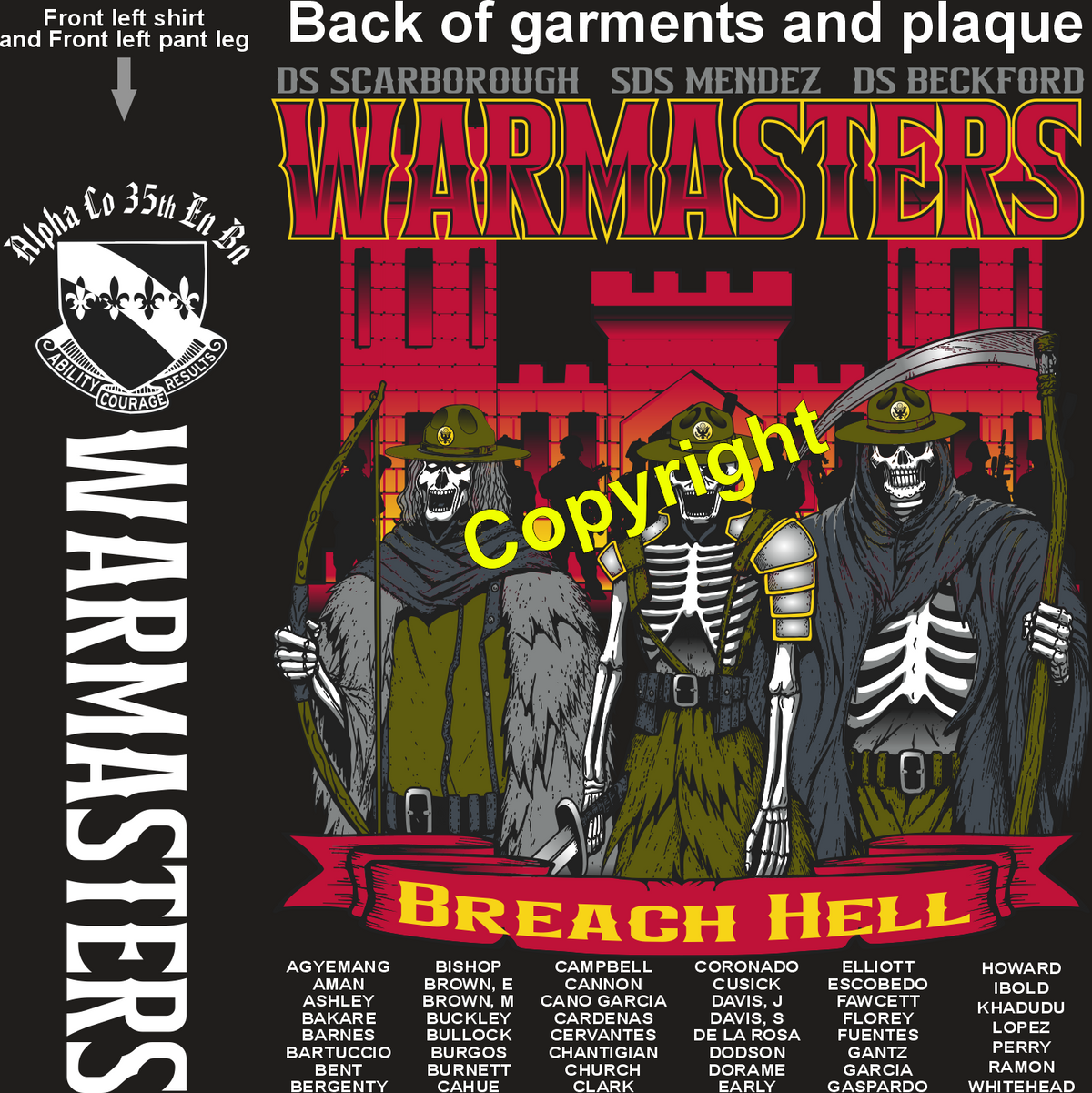 ALPHA 35TH WAR MASTERS GRADUATING DAY 6-18-26 PRE ORDERS