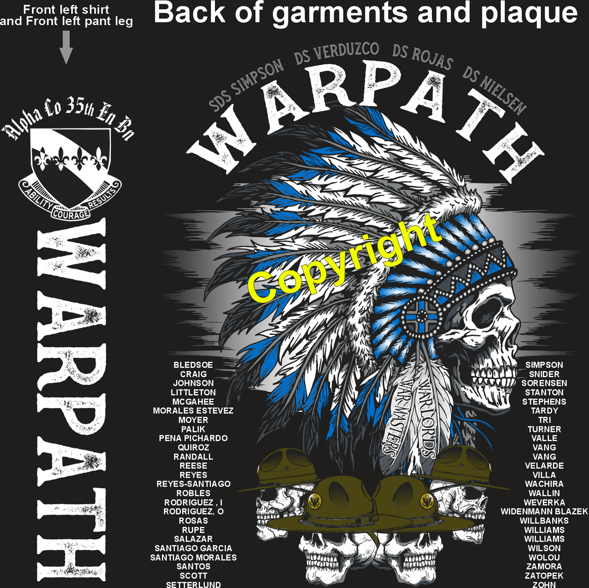 ALPHA 35TH WAR PATH GRADUATING DAY 3-26-26 PRE ORDER