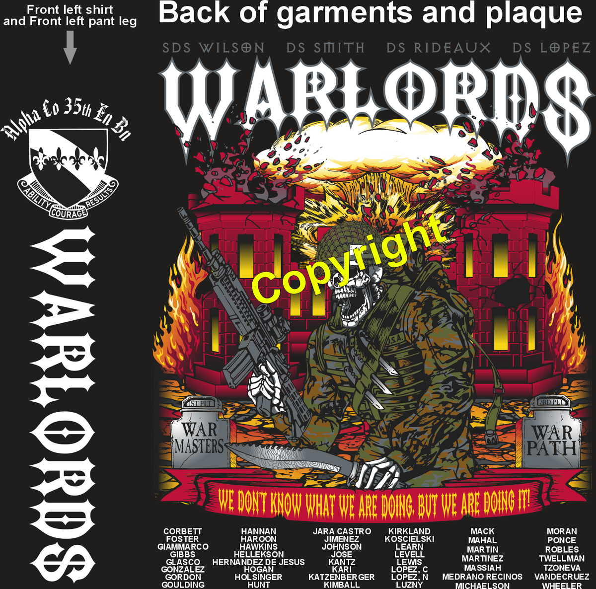 ALPHA 35TH WAR LORDS GRADUATING DAY 6-18-26 PRE ORDERS