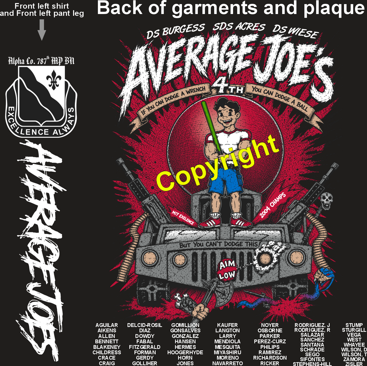 ALPHA 787 AVERAGE JOES GRADUATING DAY 9-17-26 PRE ORDERS