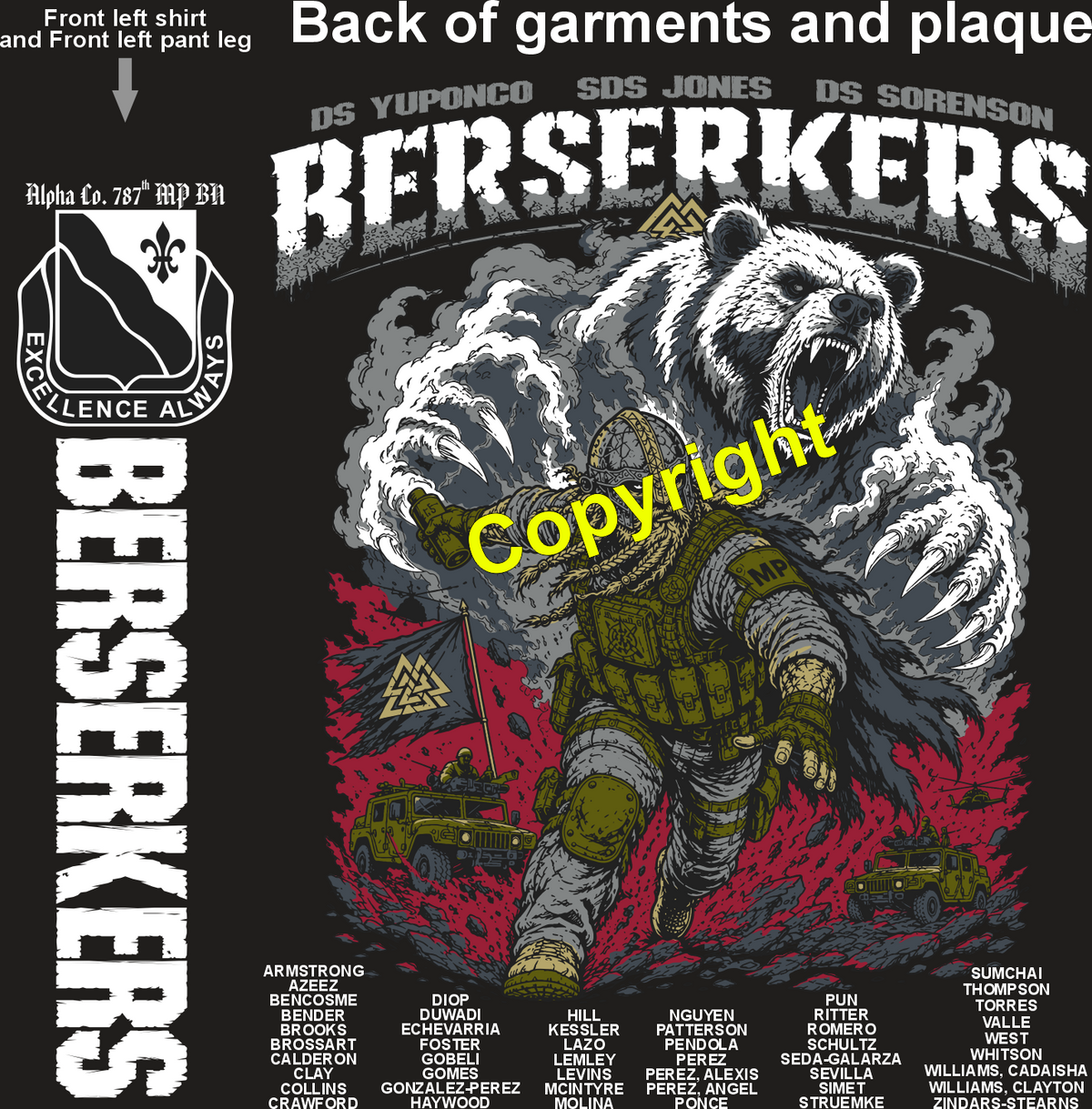 ALPHA 787 BERSERKERS GRADUATING DAY 9-17-26 PRE ORDERS