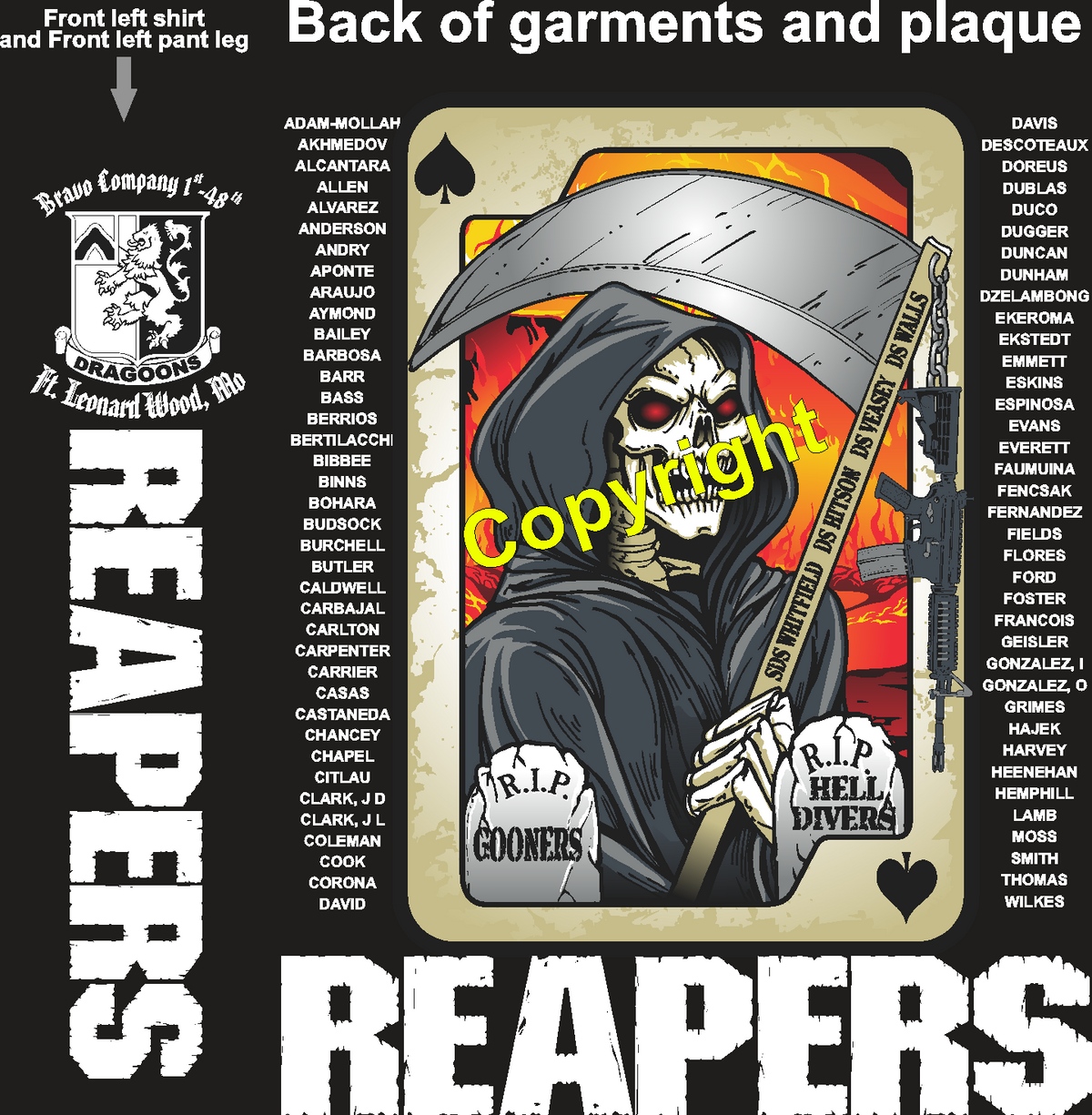 BRAVO 1-48 REAPERS GRADUATING DAY 12-18-25 PRE ORDER