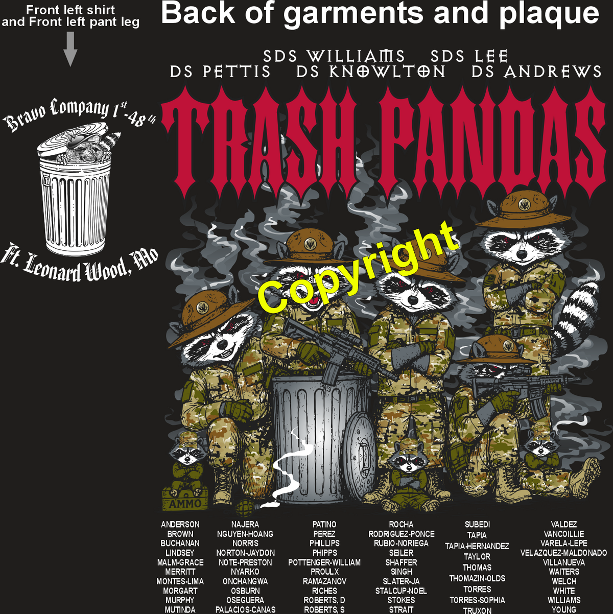 BRAVO 1-48 TRASH PANDAS GRADUATING DAY 10-1-26 PRE ORDERS