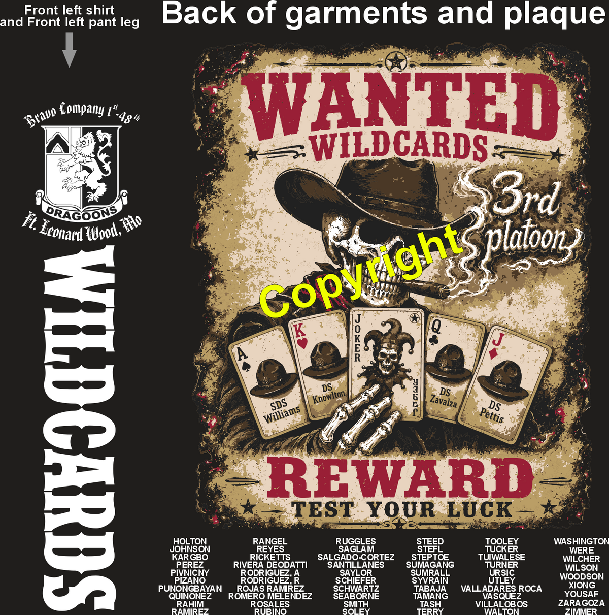 BRAVO 1-48 WILDCARDS GRADUATING DAY 7-9-26 PRE ORDERS