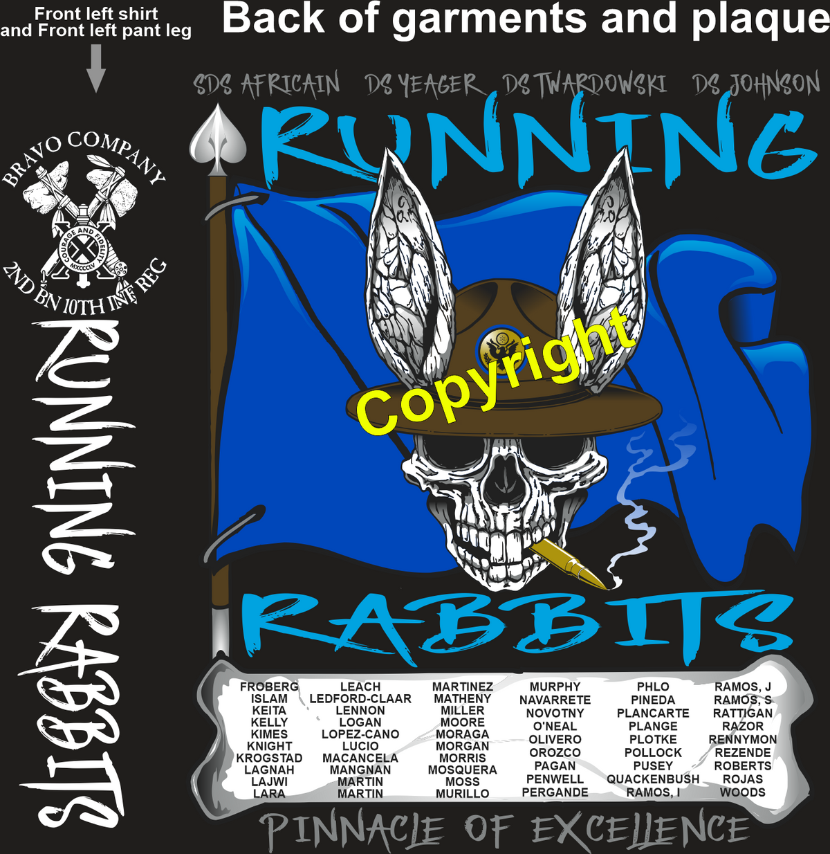 BRAVO 2-10 RUNNING RABBITS GRADUATING DAY 5-21-25 PRE ORDER
