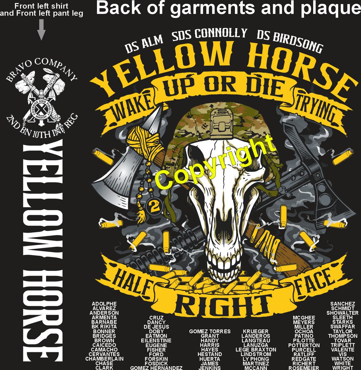 BRAVO 2-10 YELLOW HORSE GRADUATING DAY 8-13-26 PRE ORDERS