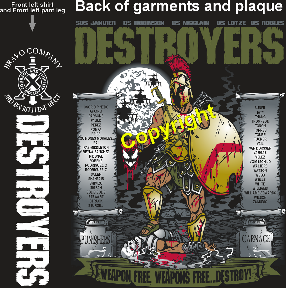 BRAVO 3-10 DESTROYERS GRADUATING DAY 6-18-26 PRE ORDERS