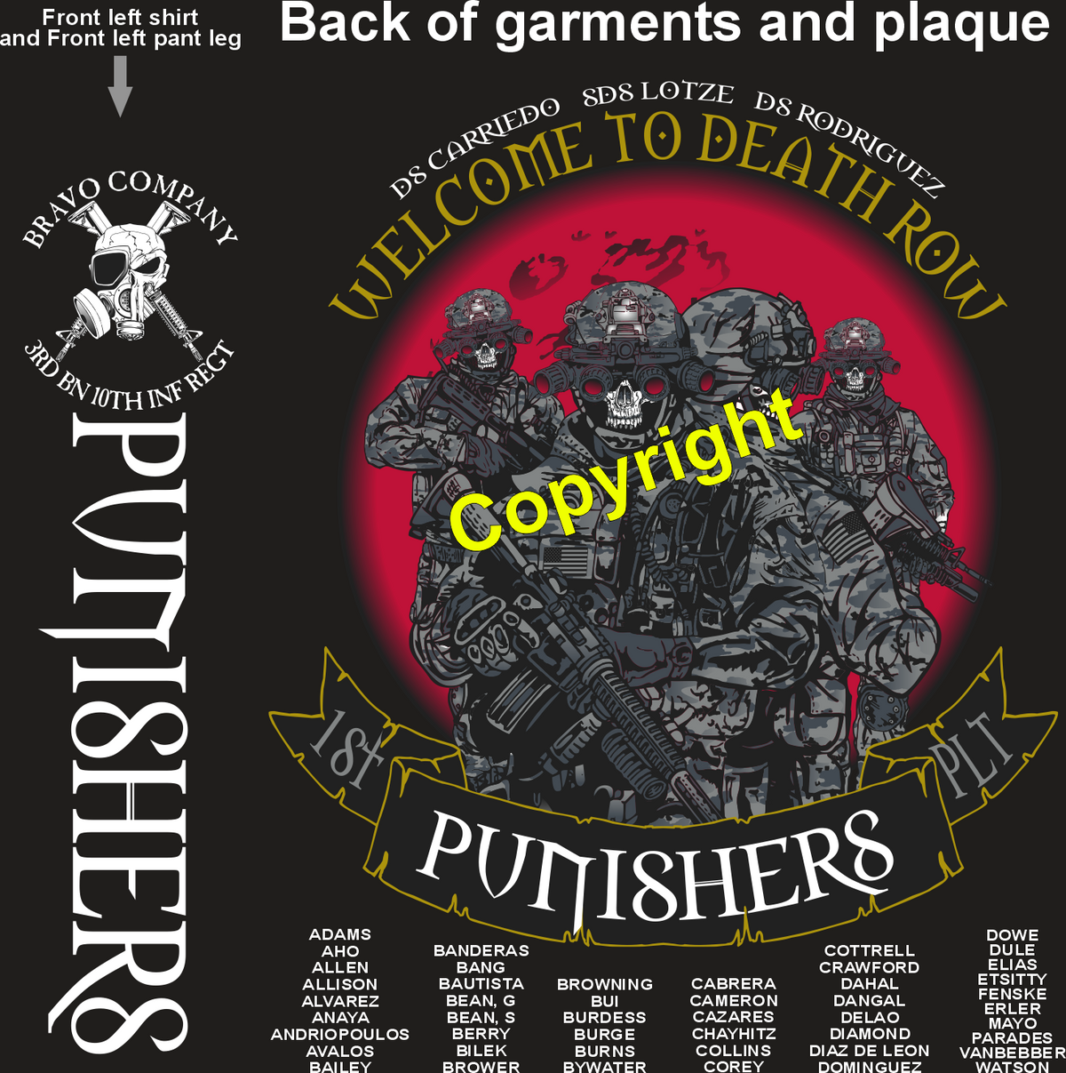 BRAVO 3-10 PUNISHERS GRADUATING DAY 9-10-26 PRE ORDERS