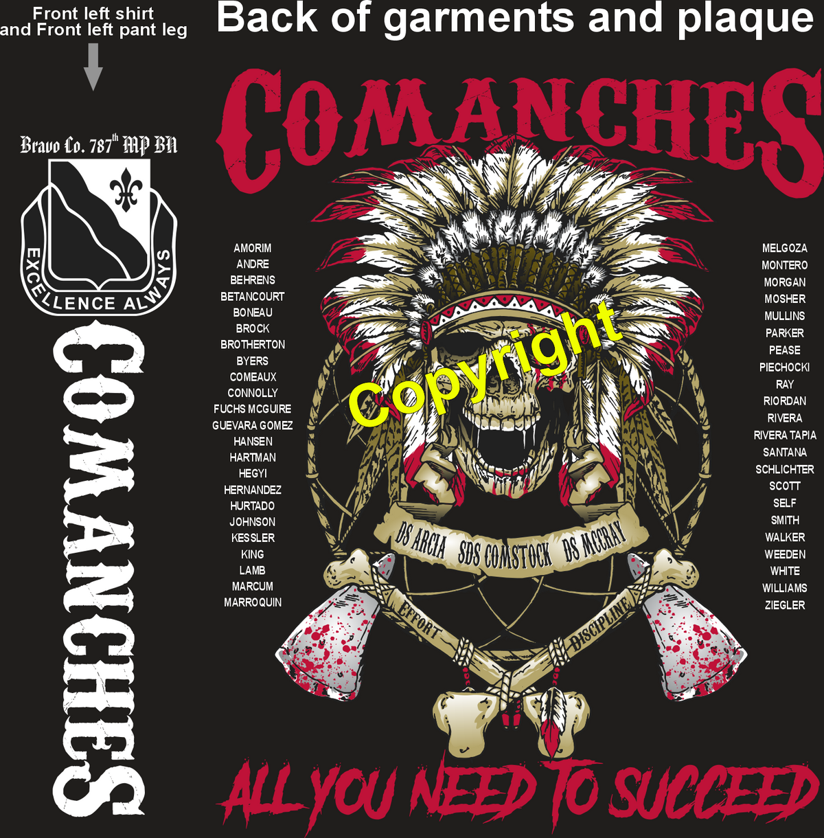 BRAVO 787 COMANCHES GRADUATING DAY 1-22-26 PRE ORDER