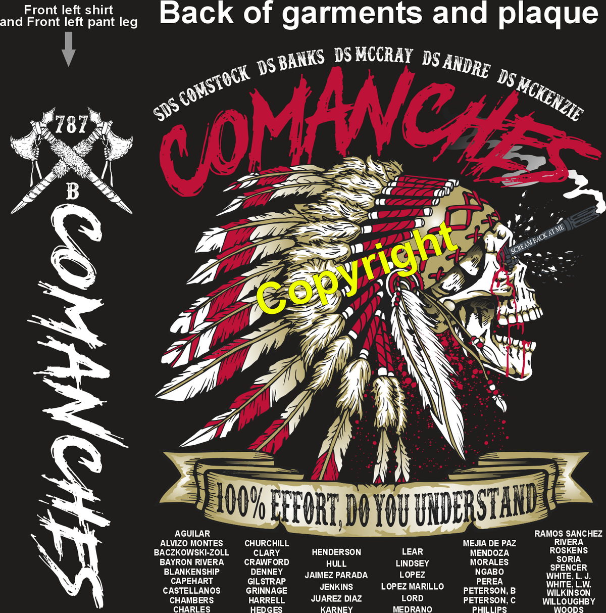 BRAVO 787 COMANCHES GRADUATING DAY 6-18-26 PRE ORDERS