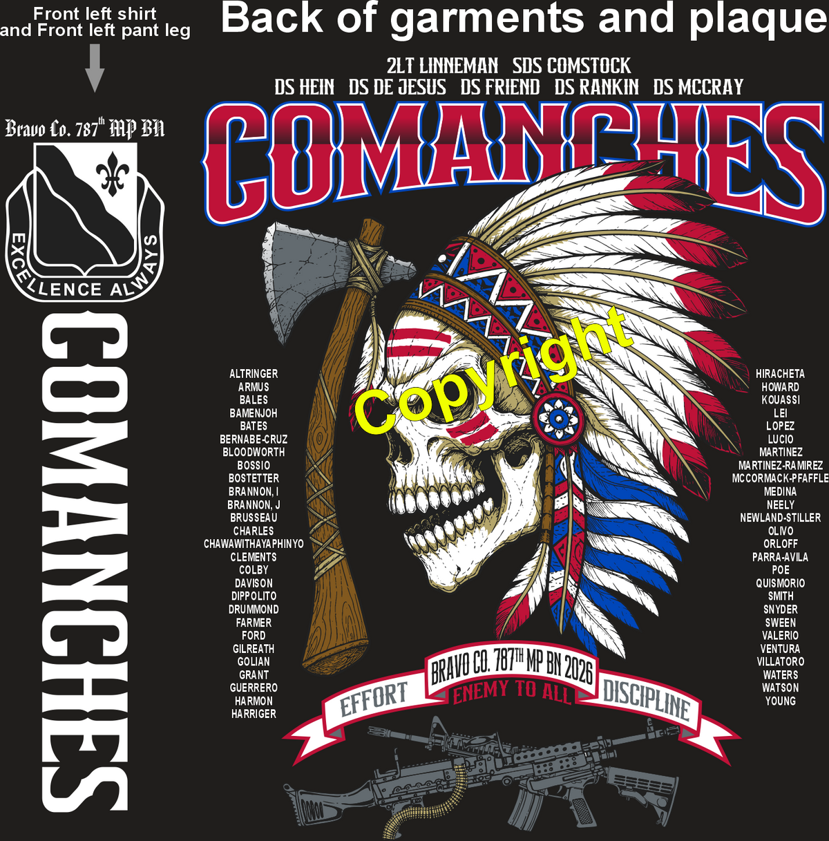 BRAVO 787 COMACNHES GRADUATING DAY 8-27-26 PRE ORDERS