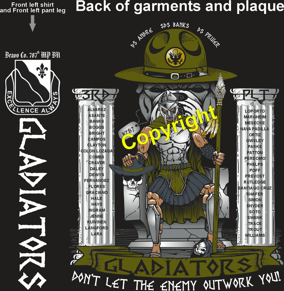 BRAVO 787 GLADIATORS GRADUATING DAY 1-22-26 PRE ORDER