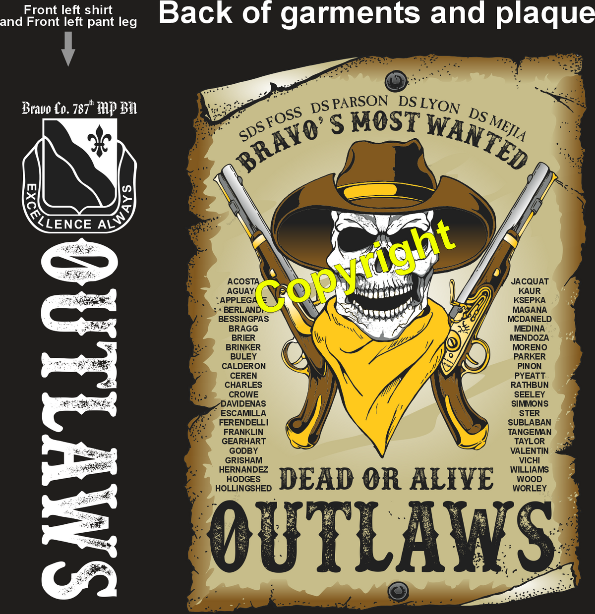 BRAVO 787 OUTLAWS GRADUATING DAY 1-22-26 PRE ORDER