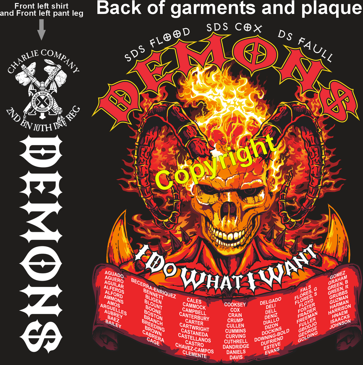CHARLIE 2-10 DEMONS GRADUATING DAY 8-6-26 PRE ORDERS