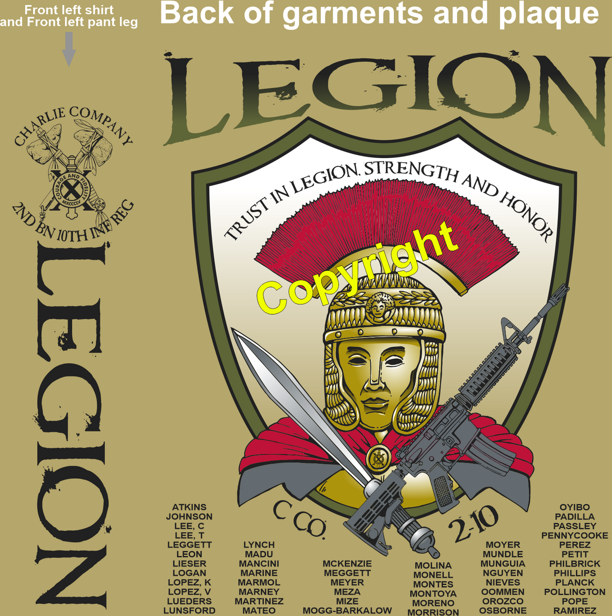 CHARLIE 2-10 LEGIONS GRADUATING DAY 5-15-25 PRE ORDER
