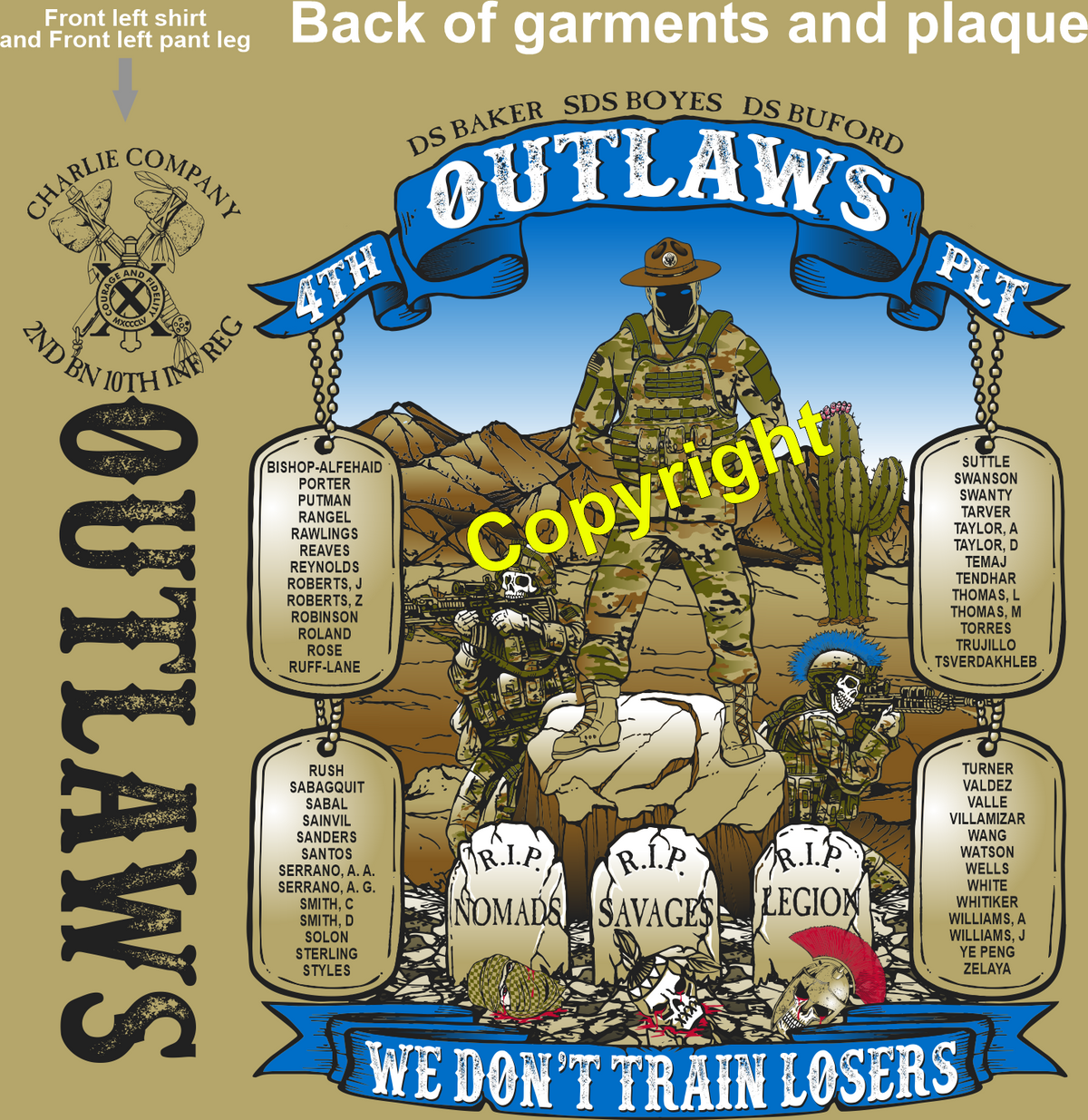 CHARLIE 2-10 OUTLAWS GRADUATING DAY 5-15-25 PRE ORDER