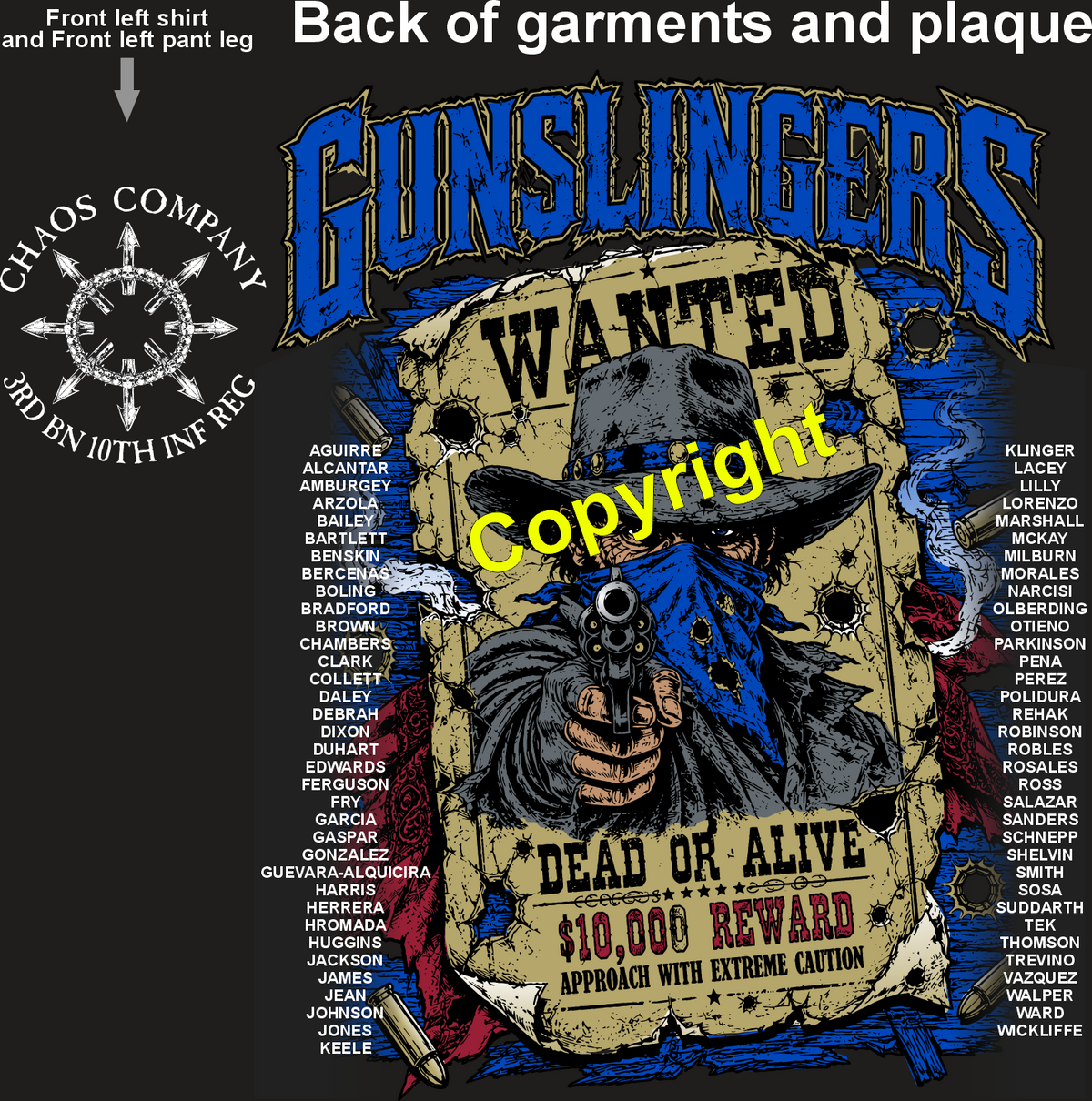 CHARLIE 3-10 GUNSLINGERS GRADUATING DAY 9-17-26 PRE ORDERS