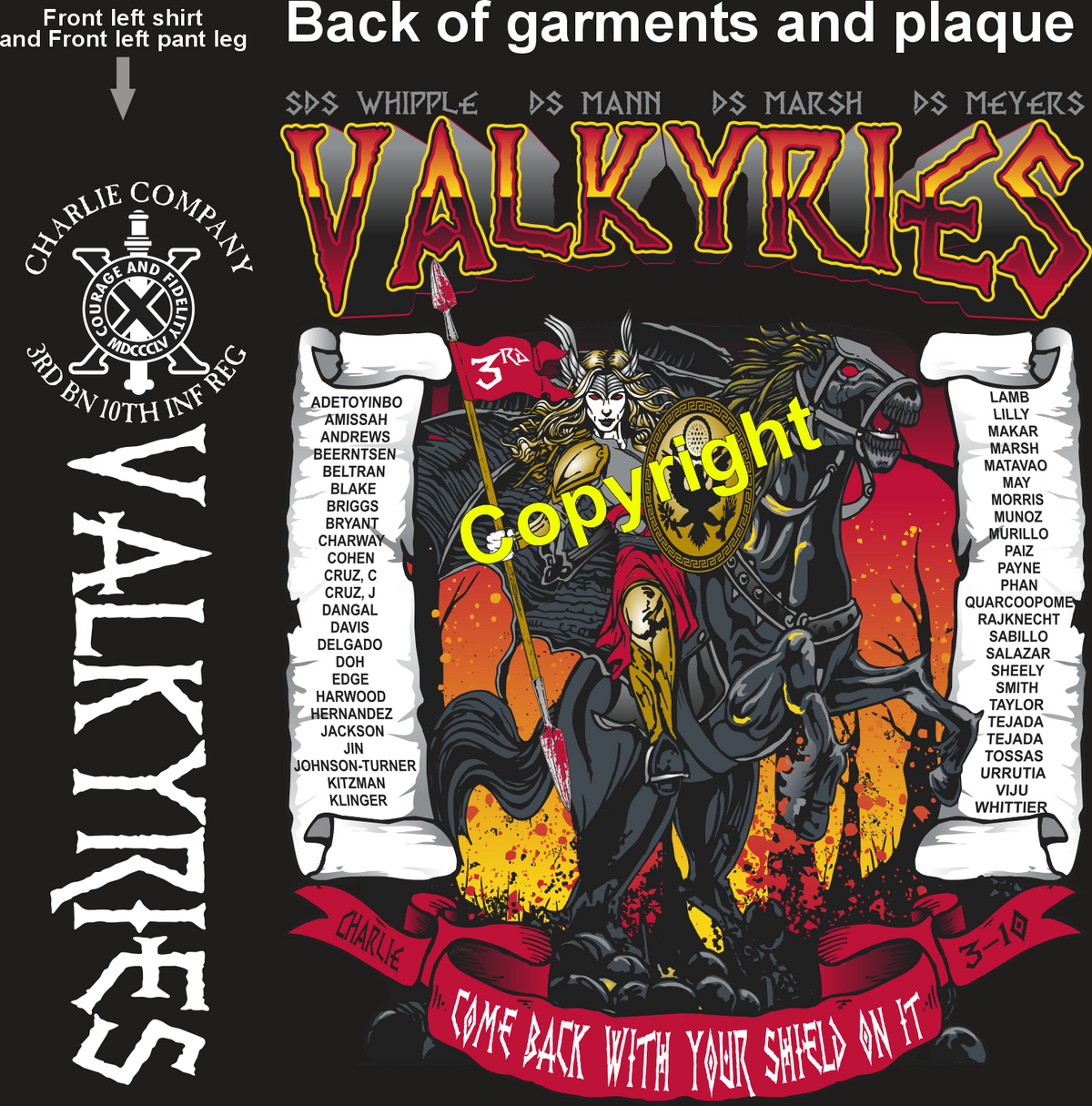 CHARLIE 3-10 VALKYRIES GRADUATING DAY 6-25-26 PRE ORDERS