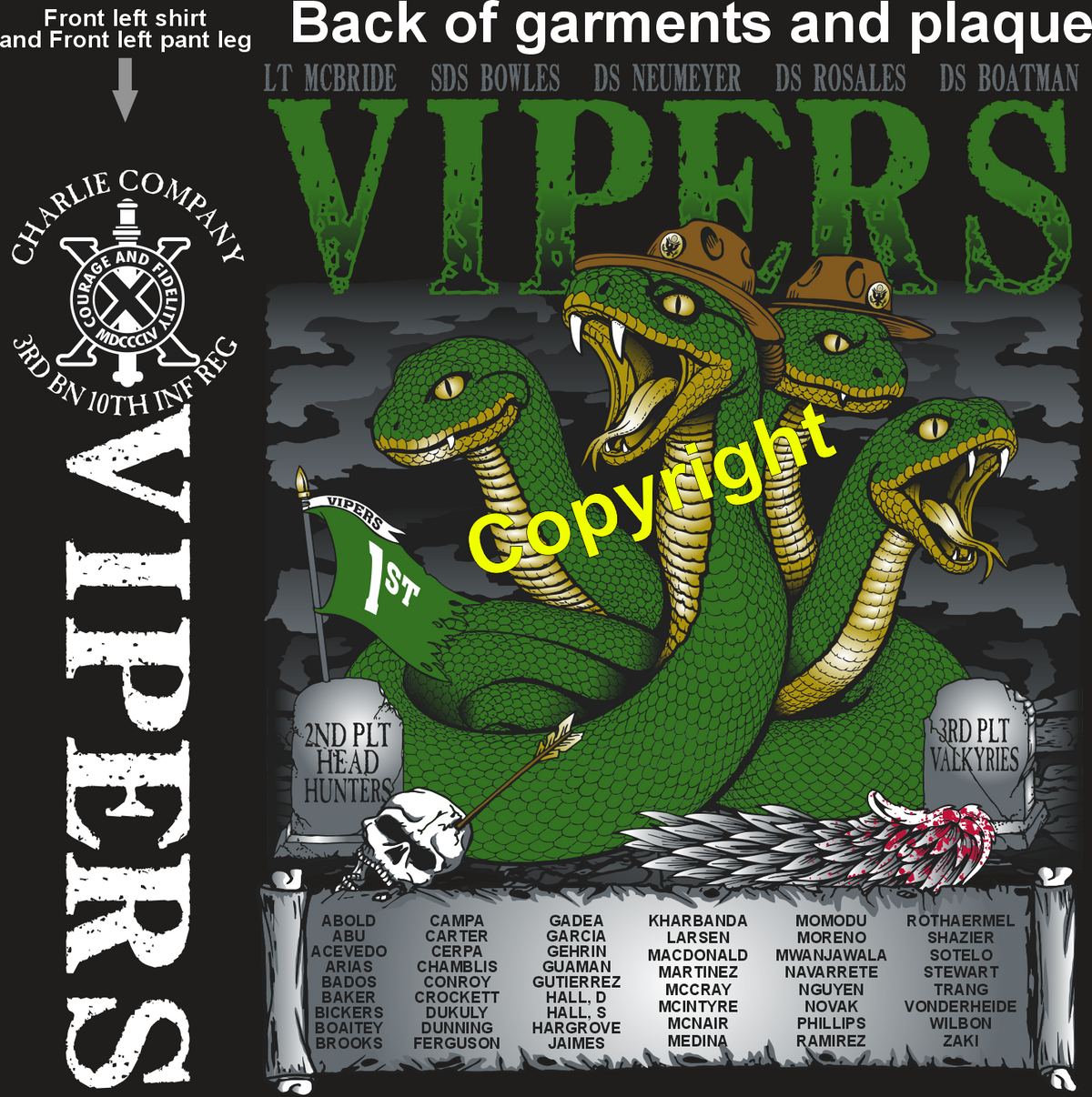 CHARLIE 3-10 VIPERS GRADUATING DAY 6-25-26 PRE ORDERS