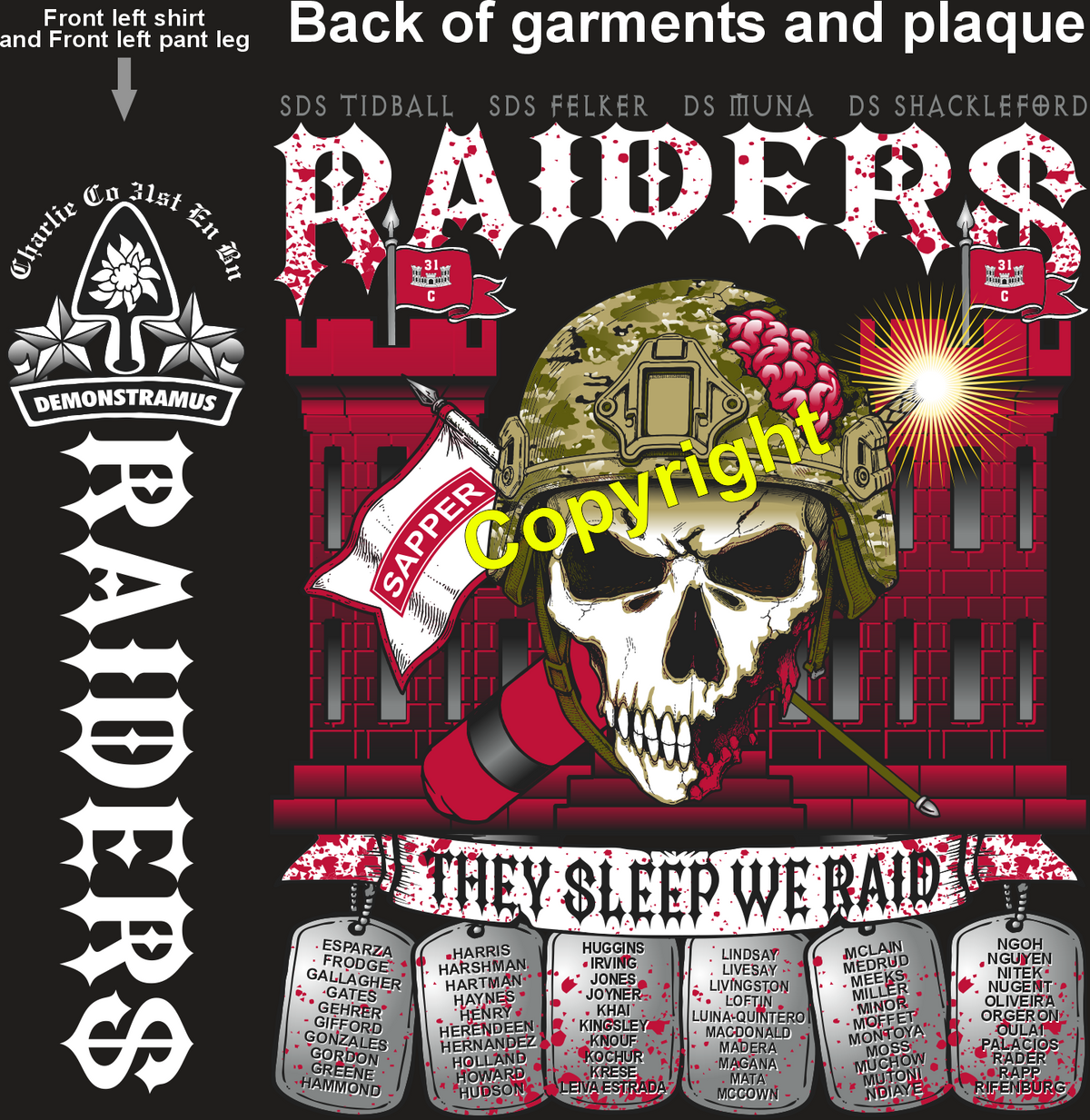 CHARLIE 31ST RAIDERS GRADUATING DAY 8-20-26 PRE ORDERS