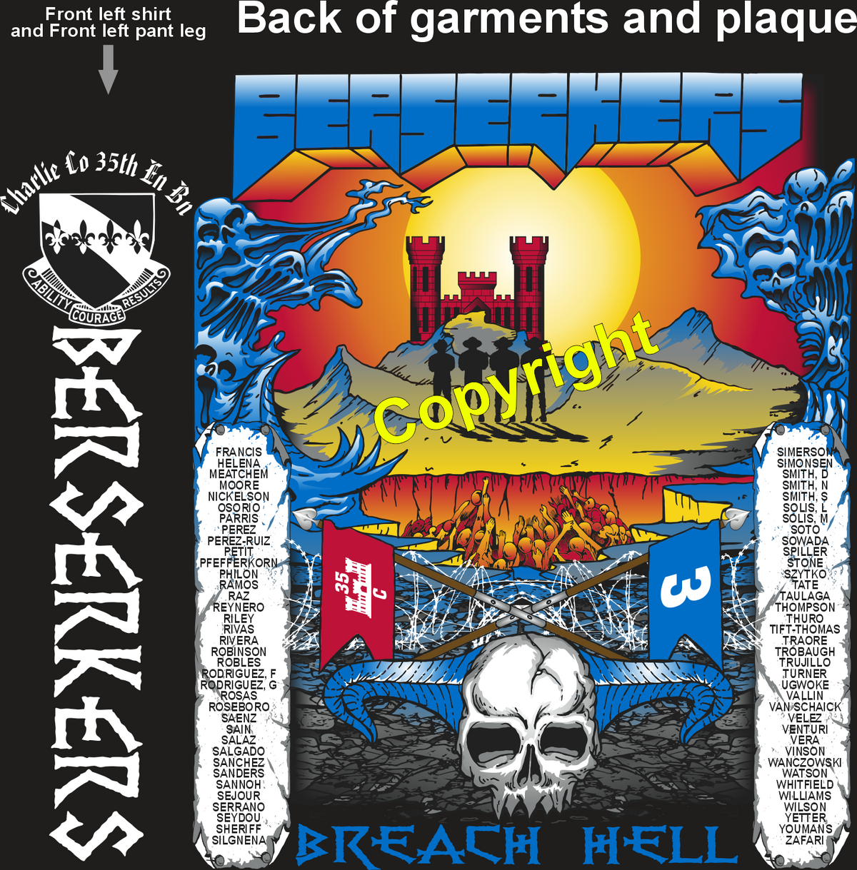 CHARLIE 35TH BERSERKERS GRADUATING DAY 9-4-25 PRE ORDER