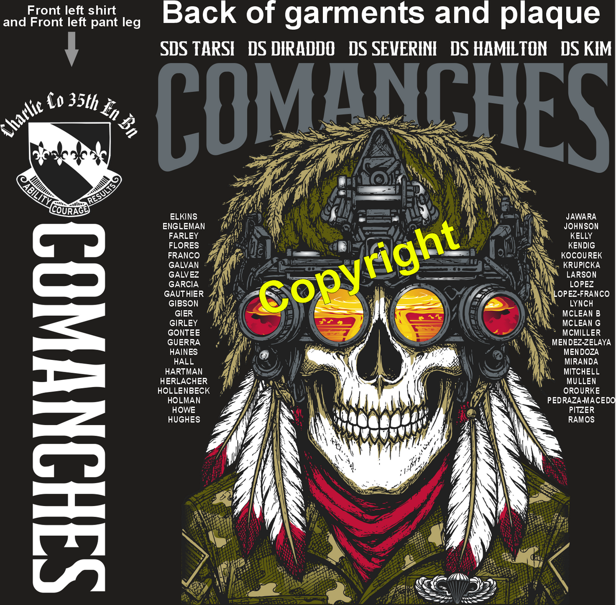 CHARLIE 35TH COMANCHES GRADUATING DAY 10-1-26 PRE ORDERS
