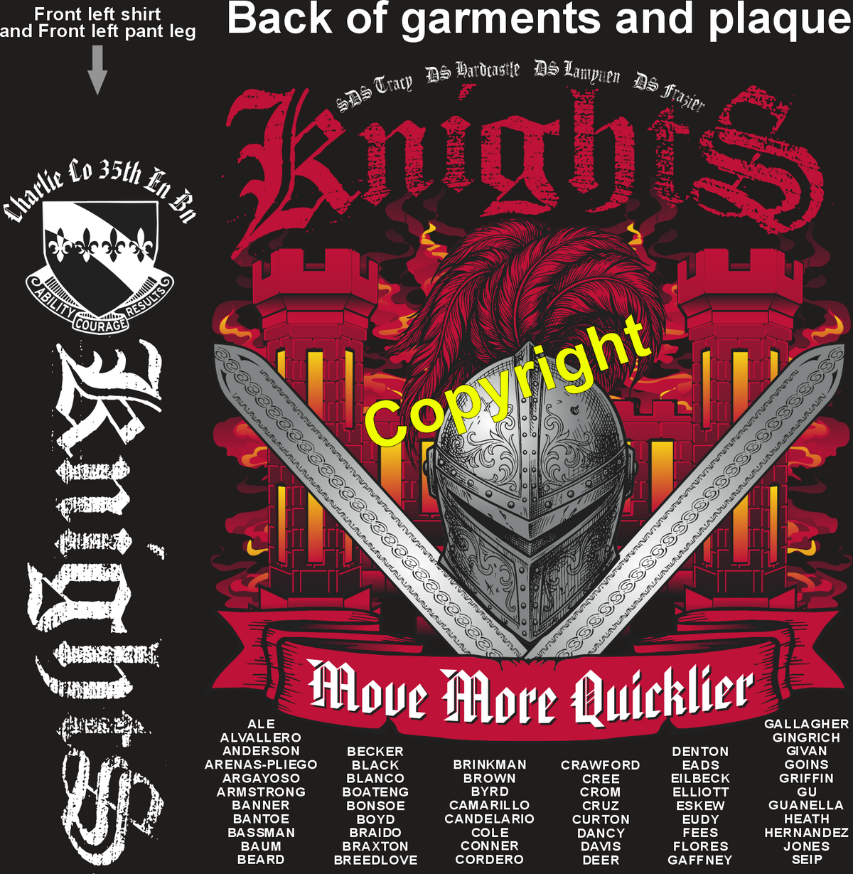 CHARLIE 35 KNIGHTS GRADUATING DAY 8-13-26 PRE ORDERS