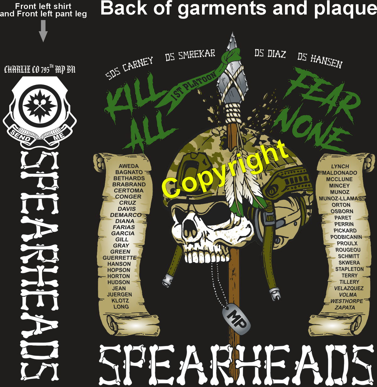 CHARLIE 795 SPEARHEADS GRADUATING DAY 12-18-25 PRE ORDER