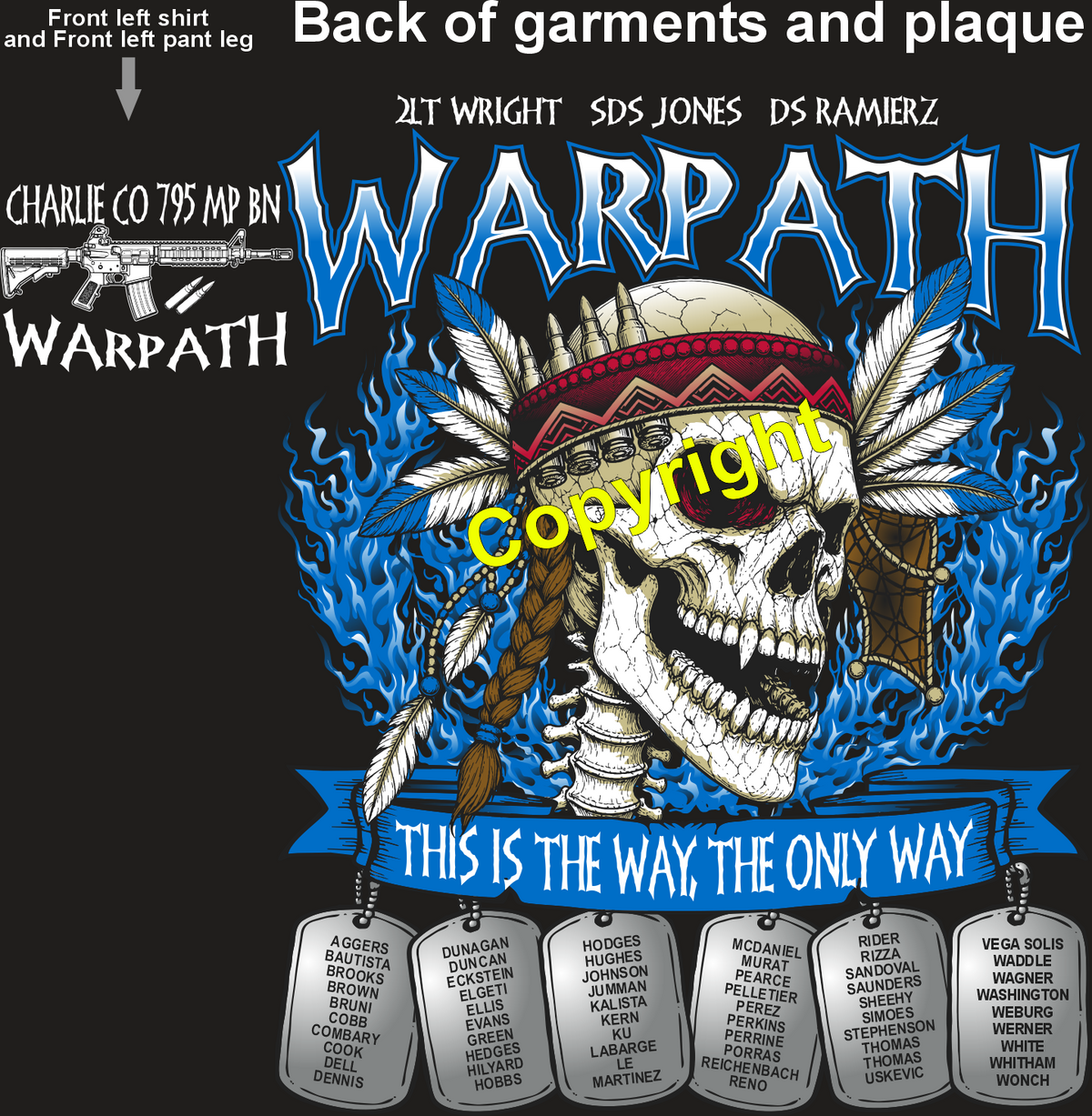 CHARLIE 795 WARPATH GRADUATING DAY 8-20-26 PRE ORDERS