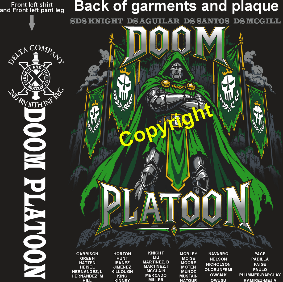 DELTA 2-10 DOOM PLATOON GRADUATING DAY 10-22-26 PRE ORDERS