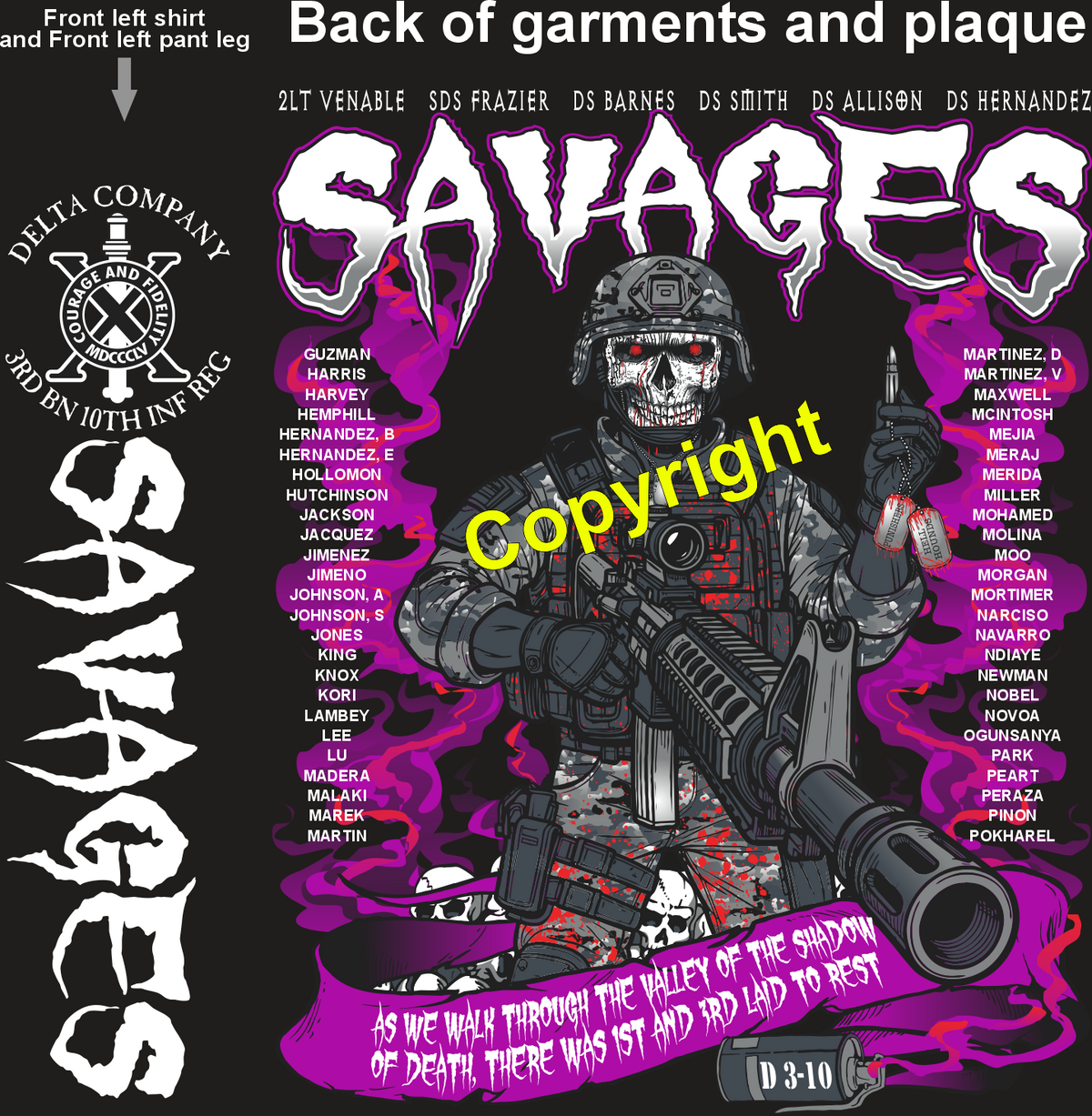 DELTA 3-10 SAVAGES GRADUATING DAY 6-25-26 PRE ORDERS
