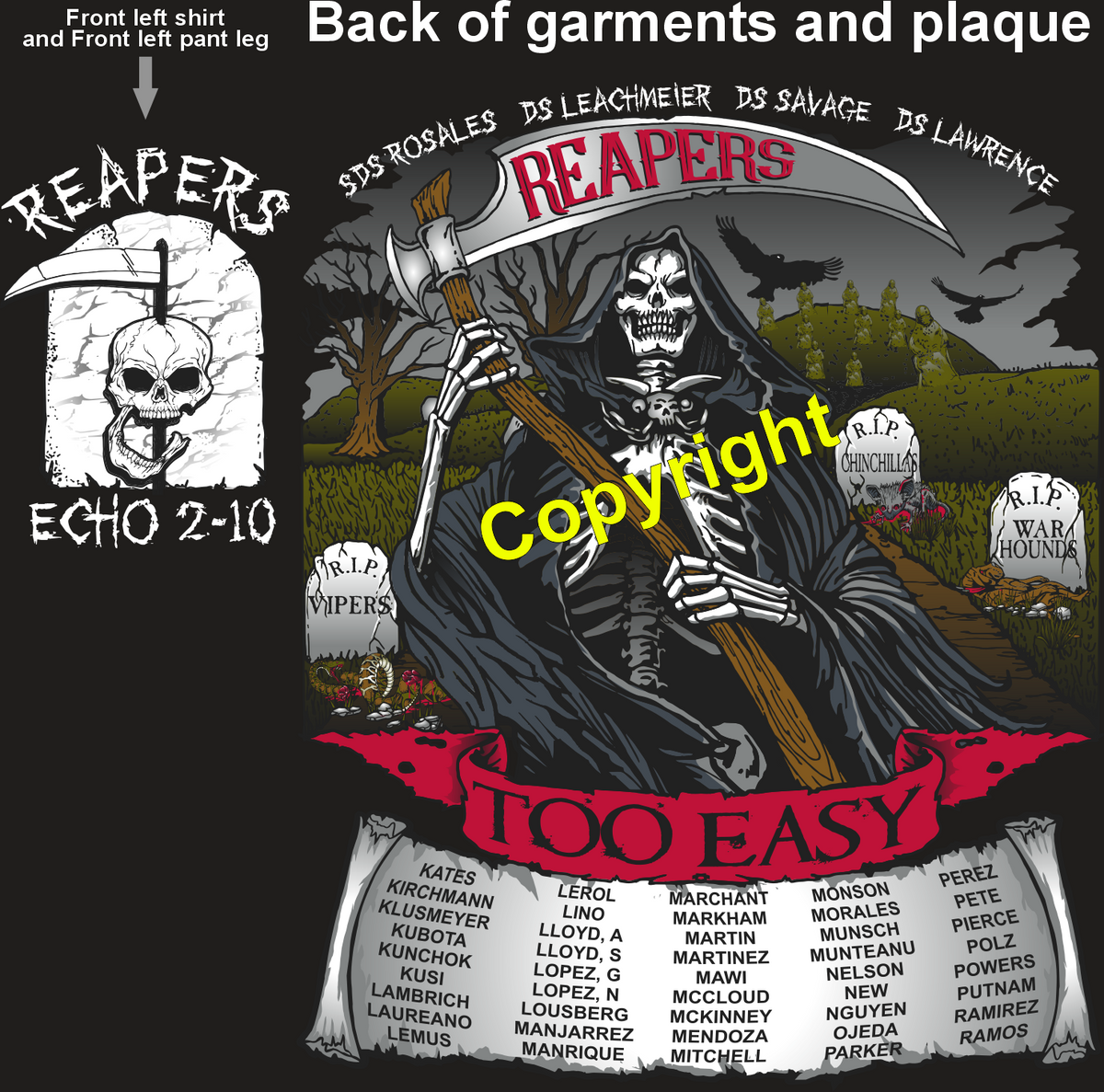 ECHO 2-10 REAPERS GRADUATING DAY 8-20-26 PRE ORDERS