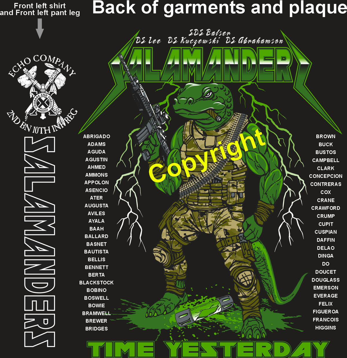 ECHO 2-10 SALAMANDERS GRADUATING DAY 10-30-25 PRE ORDER