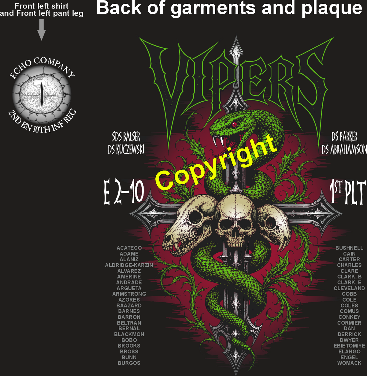ECHO 2-10 VIPERS GRADUATING DAY 8-20-26 PRE ORDERS