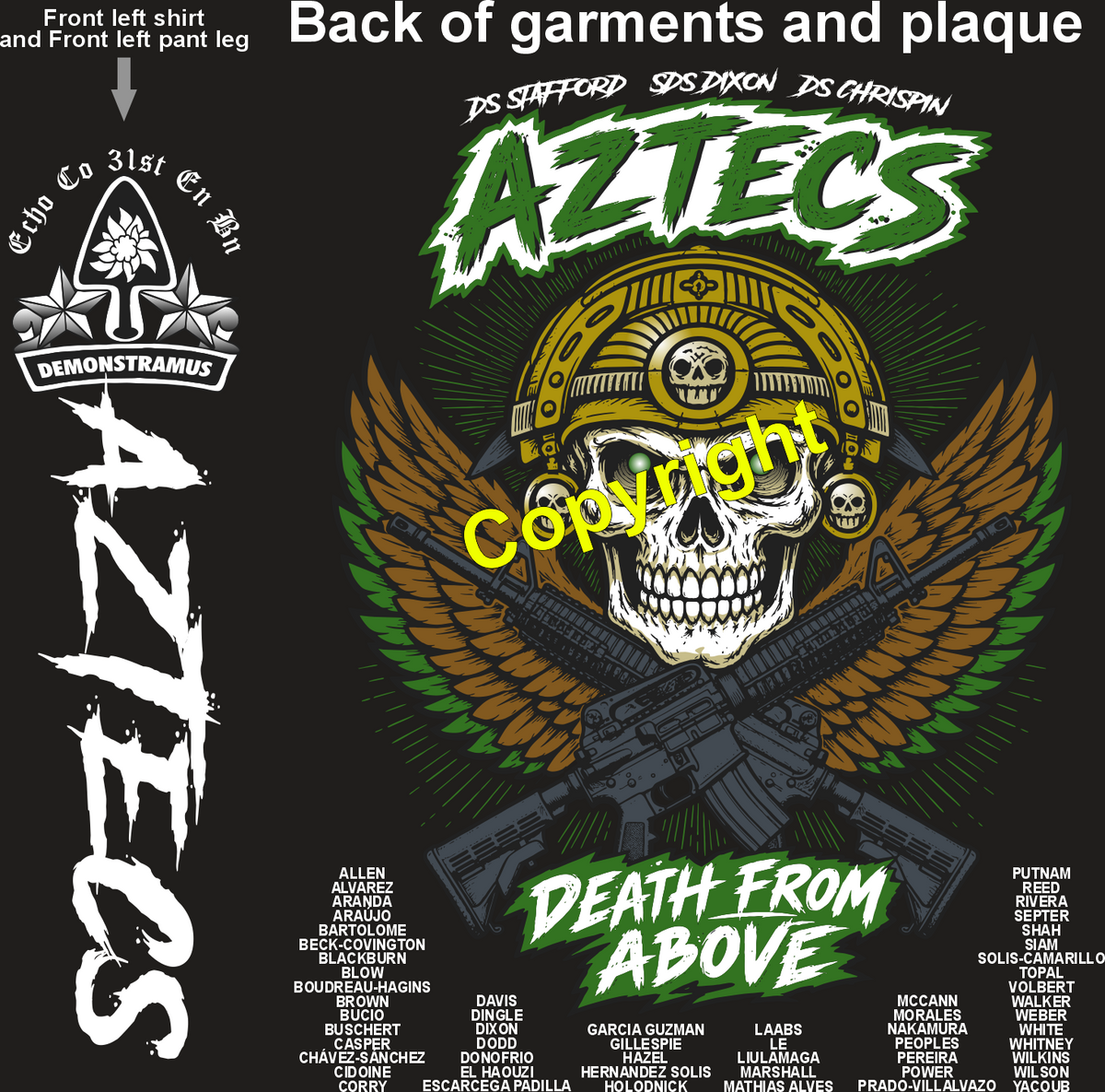 ECHO 31ST AZTECS GRADUATING DAY 10-1-26 PRE ORDERS