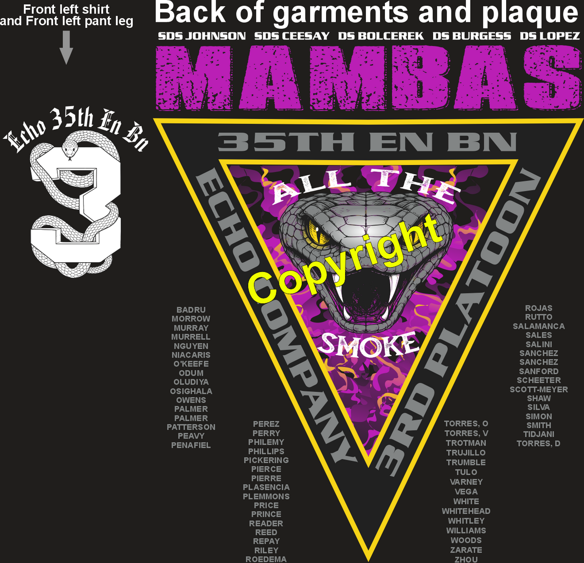 ECHO 35TH MAMBAS GRADUATING DAY 3-19-26 PRE ORDER