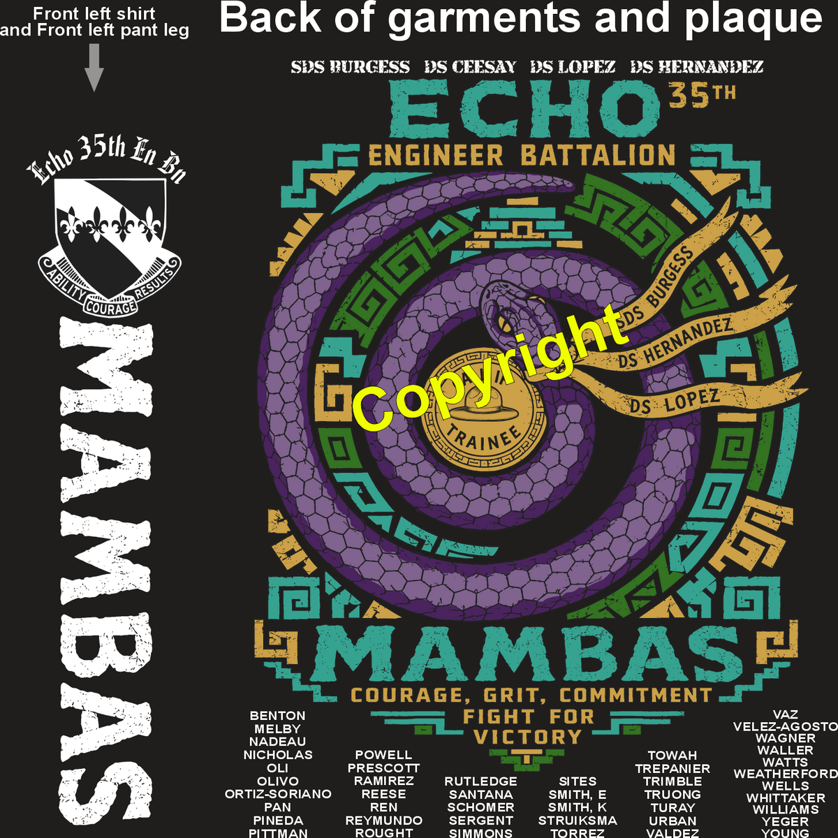 ECHO 35TH MAMBAS GRADUATING DAY 9-3-26 PRE ORDERS