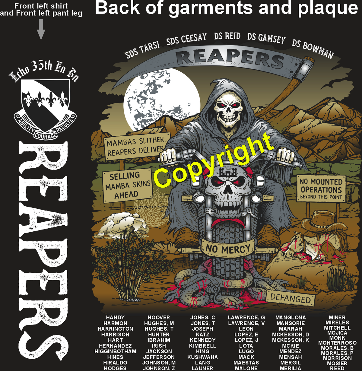 ECHO 35TH REAPERS GRADUATING DAY 3-19-26 PRE ORDER