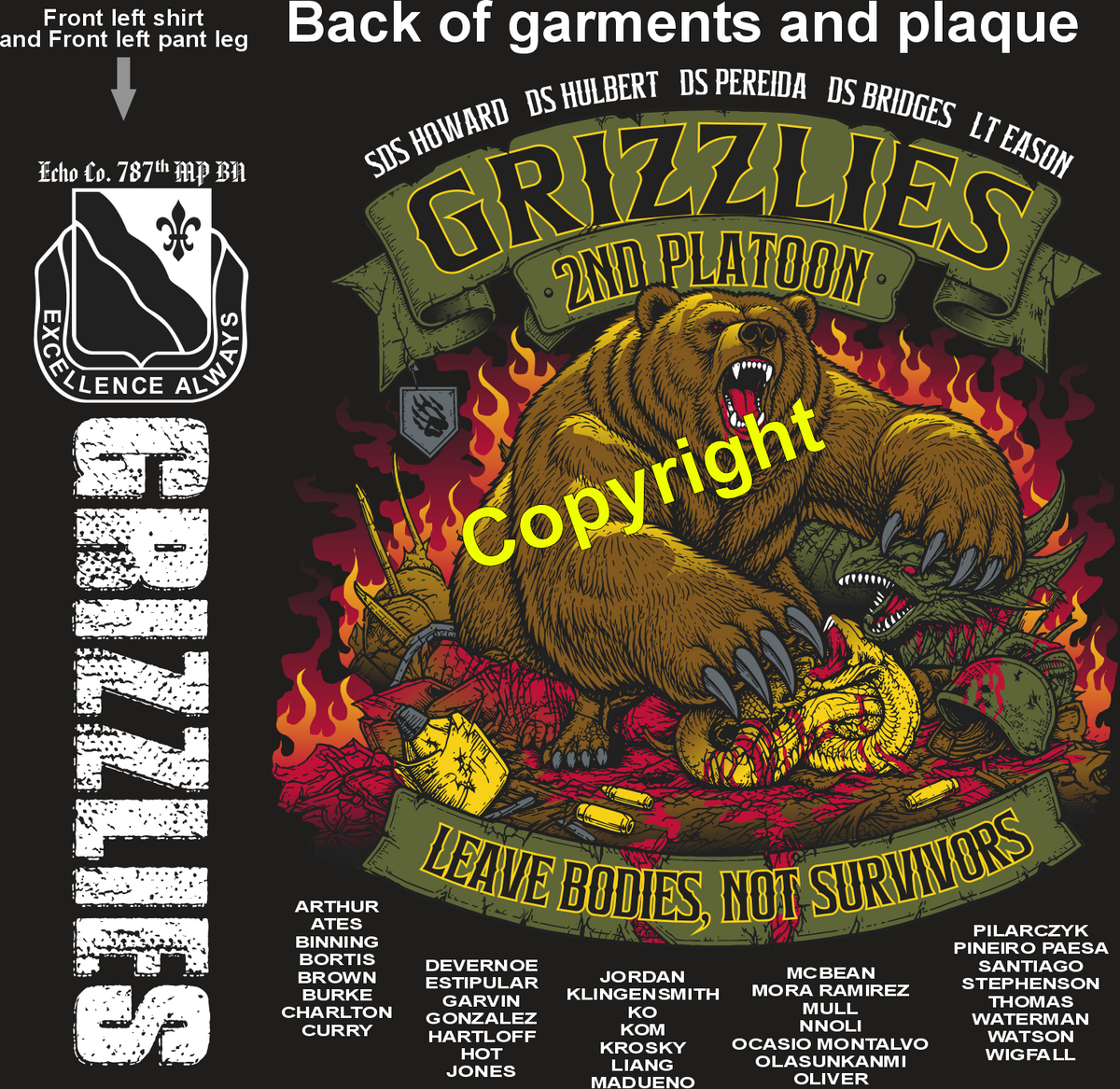 ECHO 787 GRIZZLIES GRADUATING DAY 7-23-26 PRE ORDERS