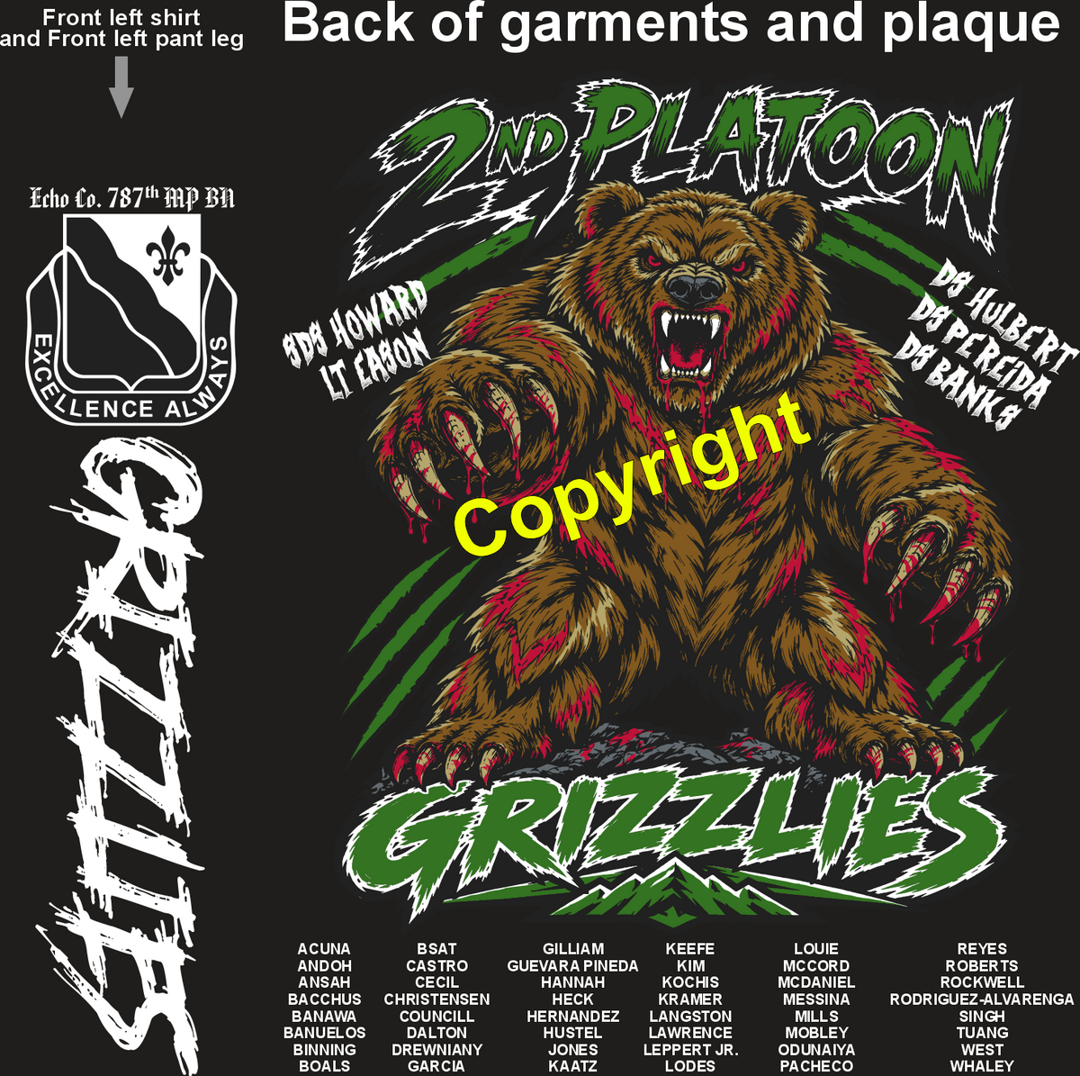 ECHO 787 GRIZZLIES GRADUATING DAY 10-15-26 PRE ORDERS