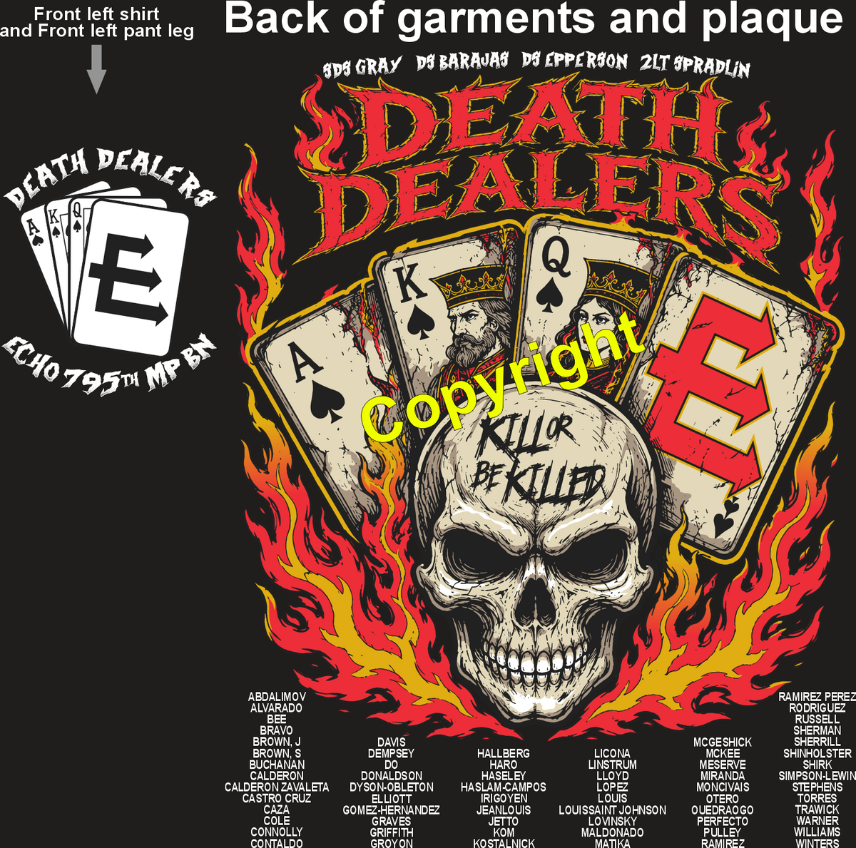 ECHO 795 DEATH DEALERS GRADUATING DAY 9-17-26 PRE ORDERS