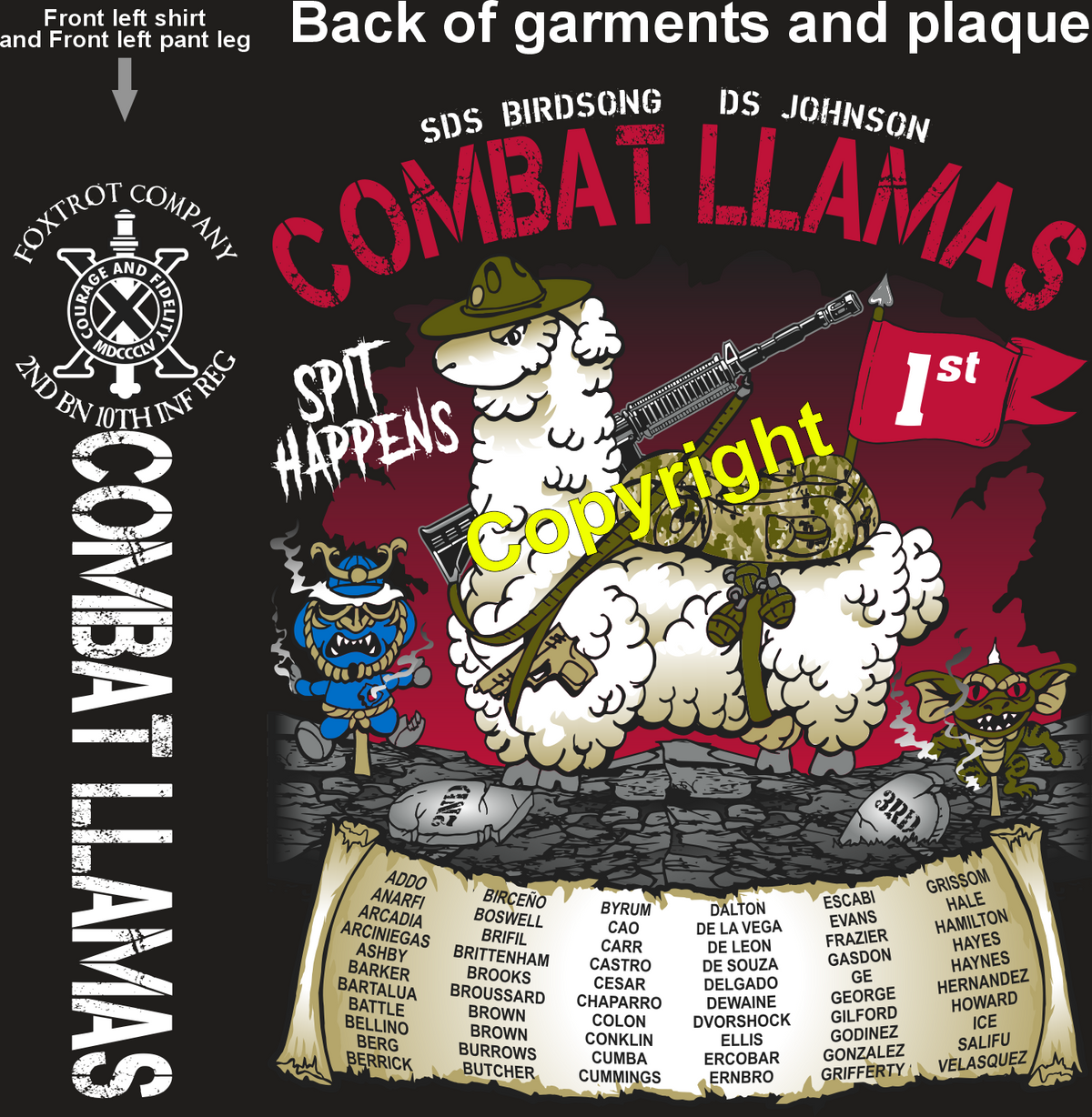 FOXTROT 2-10 COMBAT LLAMAS GRADUATING DAY 9-25-25 PRE ORDER