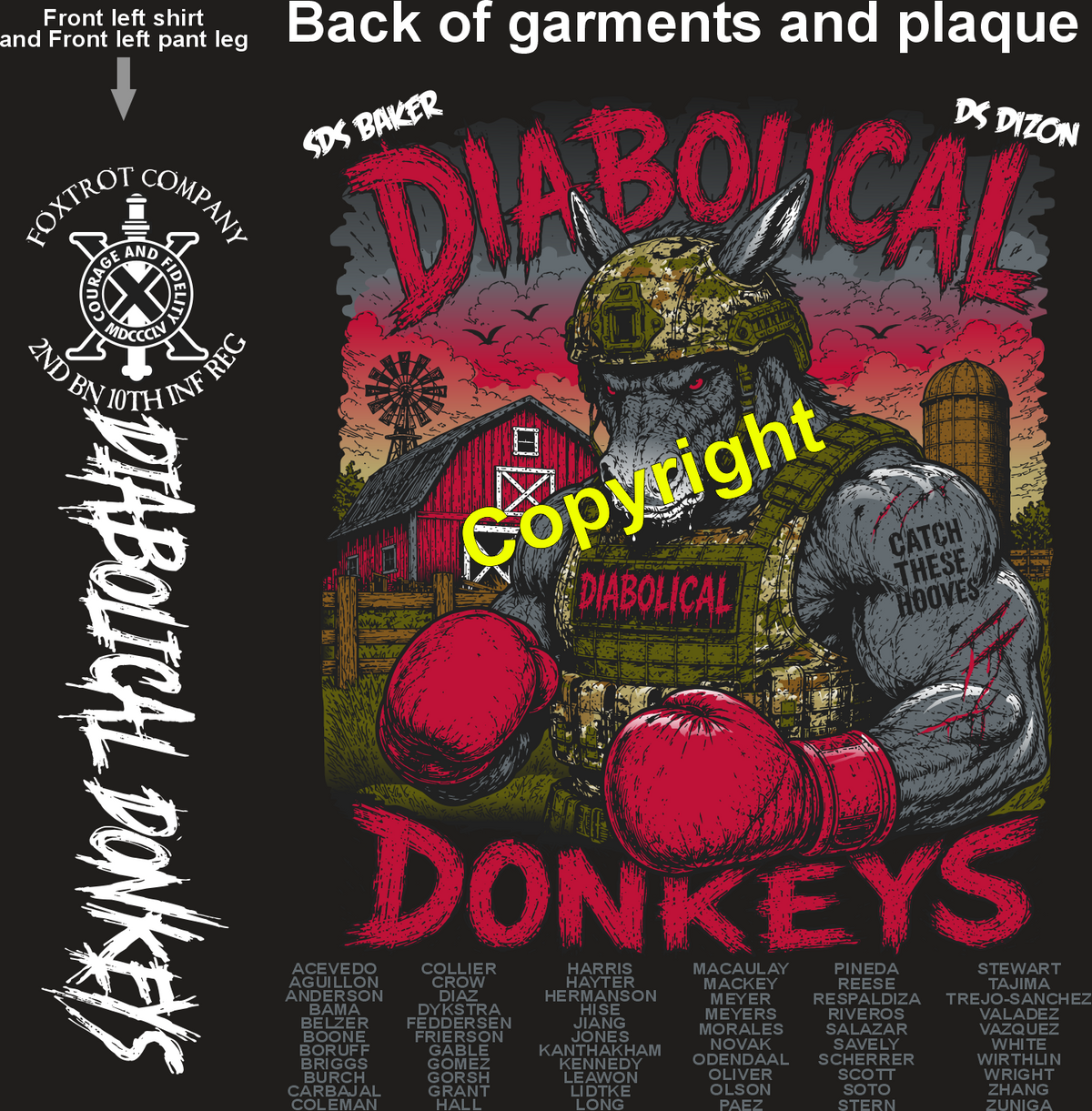 FOXTROT 2-10 DIABOLICAL DONKEYS GRADUATING DAY 8-20-26 PRE ORDERS