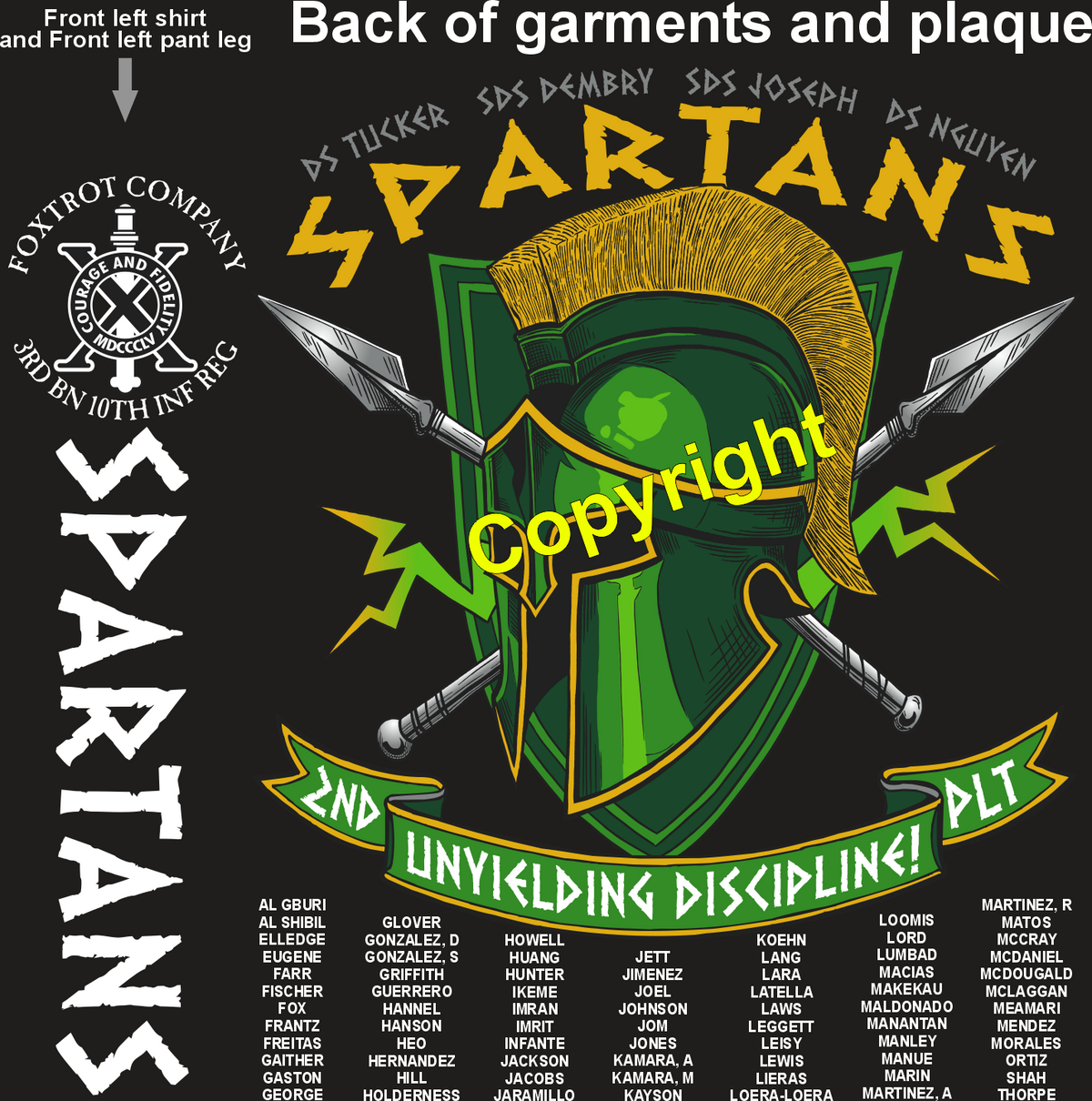 FOXTROT 3-10 SPARTANS GRADUATING DAY 10-15-26 PRE ORDERS