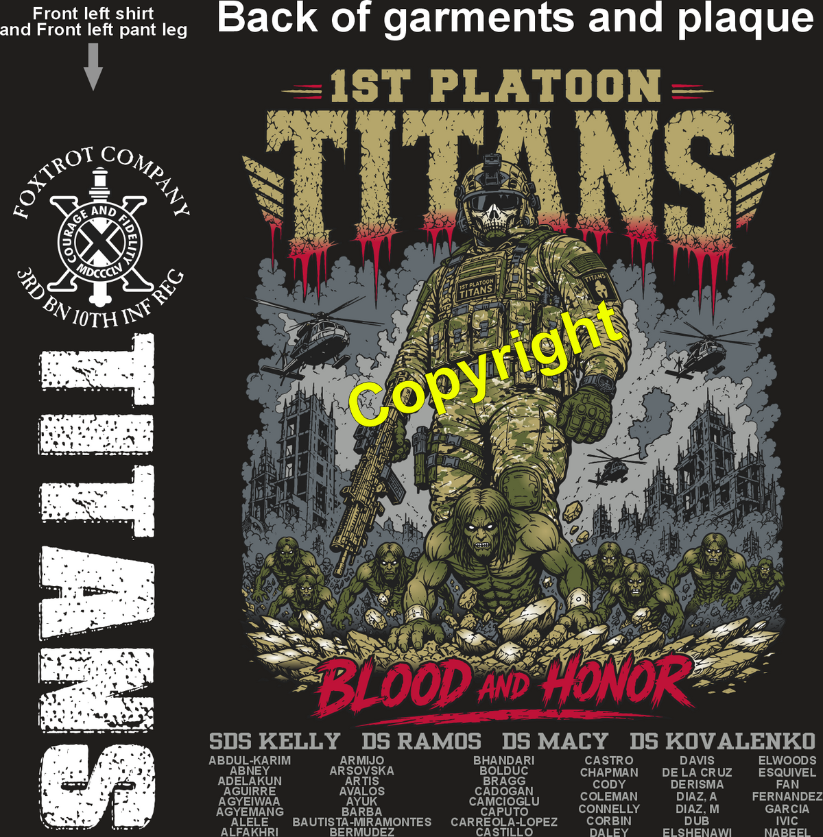 FOXTROT 3-10 TITANS GRADUATING DAY 7-23-26 PRE ORDERS