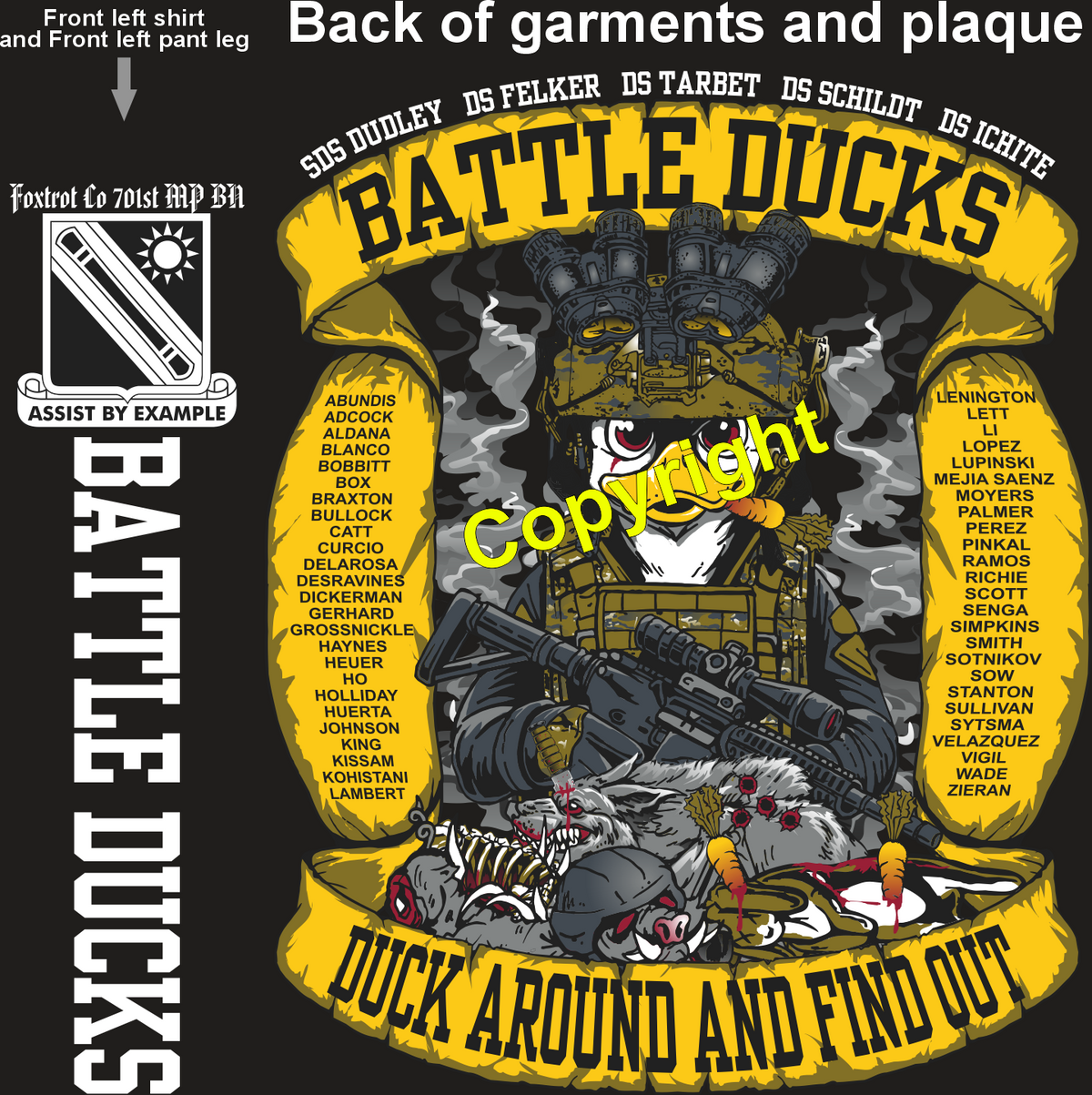 FOXTROT 701 BATTLE DUCKS GRADUATING DAY 8-13-26 PRE ORDERS