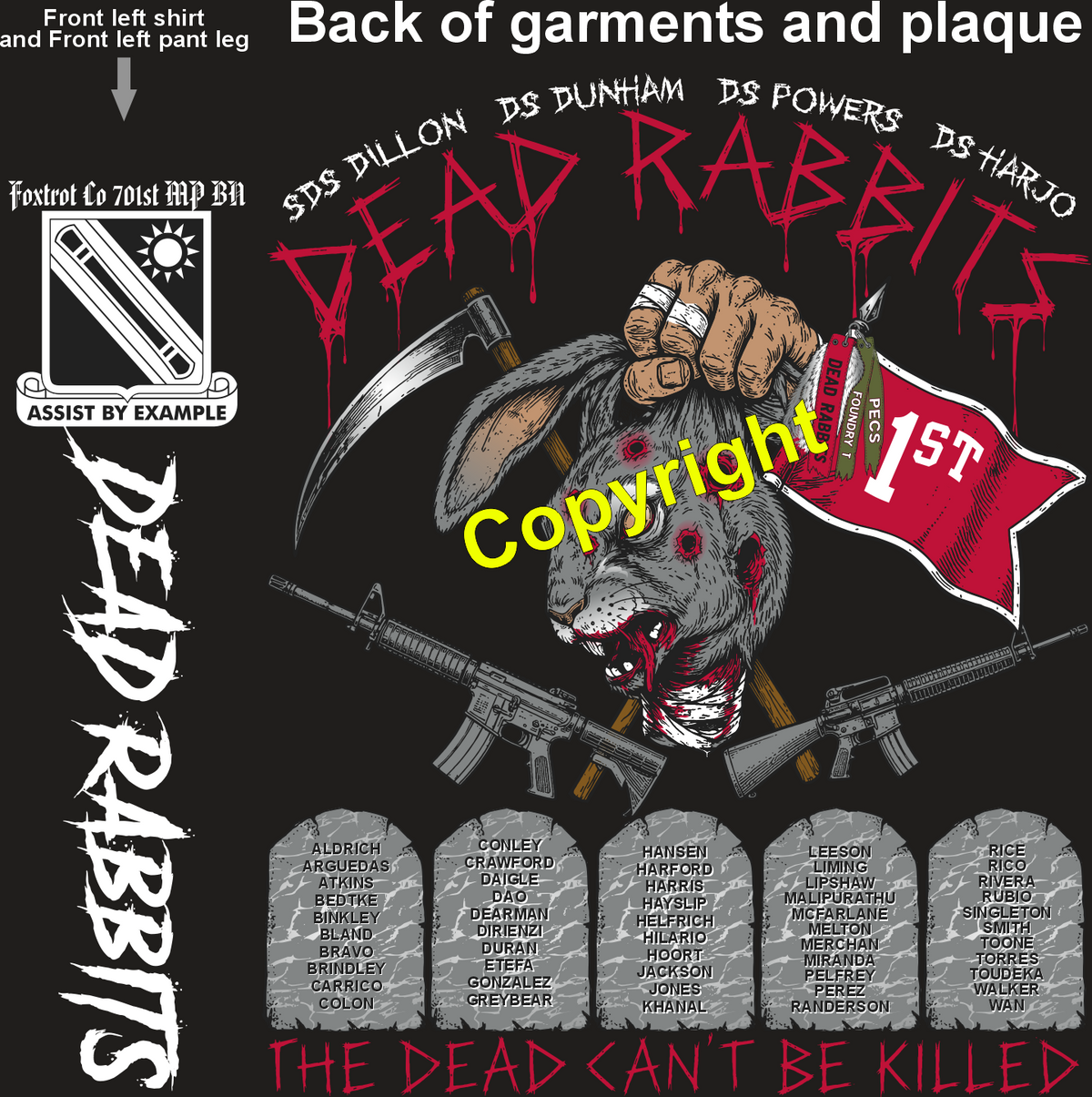 FOXTROT 701 DEAD RABBITS GRADUATING DAY 8-13-26 PRE ORDERS